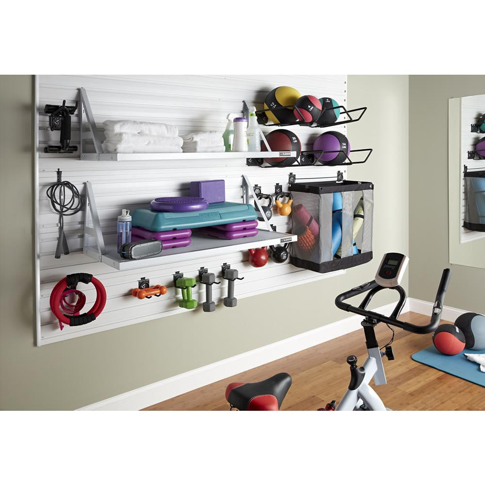 45 Gearloft™ Wall Shelf - Hammered White Finish | Rustic Home Decor for Living Room, Bedroom & Kitchen Organization