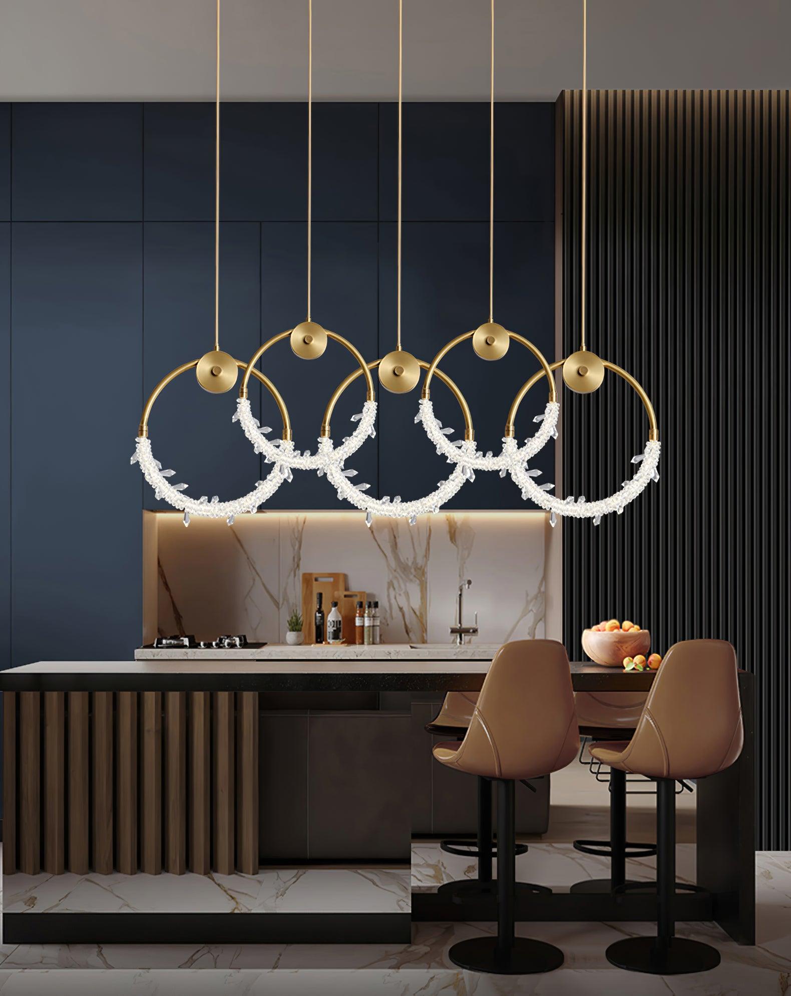 BU08P15G Modern Pendant Light - Elegant Hanging Ceiling Fixture for Kitchen, Dining Room & Bedroom - Perfect for Home Decor & Interior Lighting