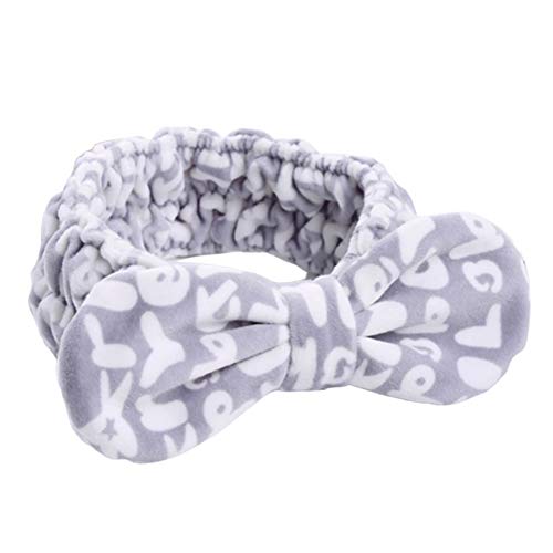 Soft Elastic Plush Headband for Women - Bowknot Hair Band for Face Washing, Skincare & Makeup - Perfect for Spa, Bathroom, and Beauty Routines