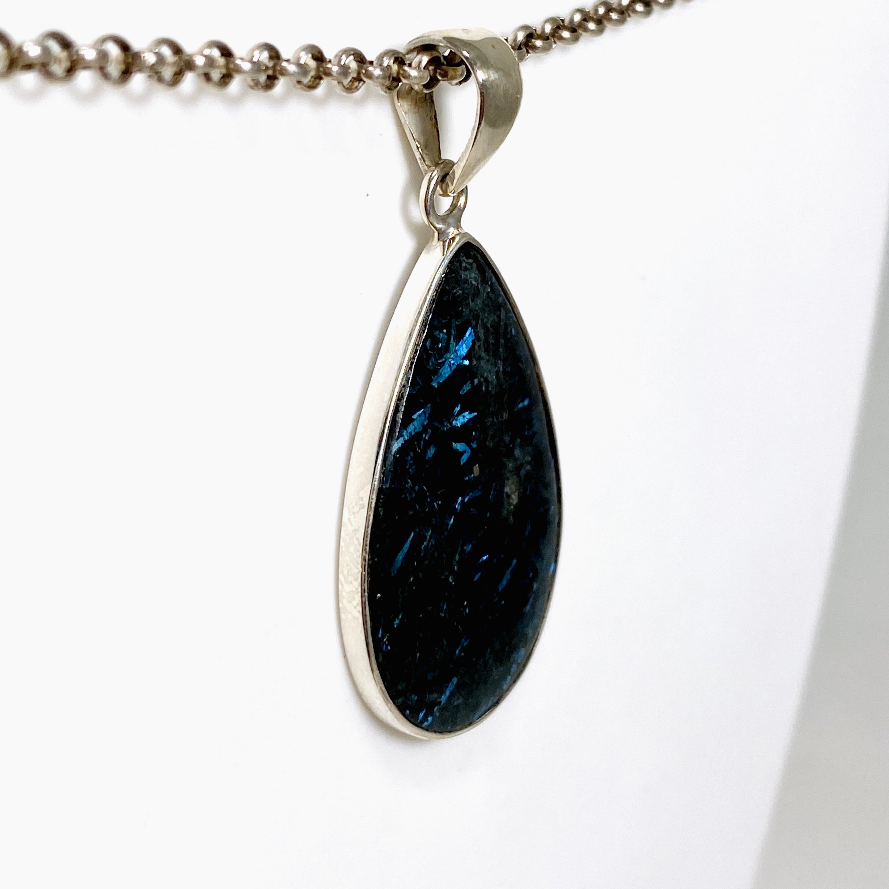 Nuummite Teardrop Cabochon Pendant - Natural Gemstone Jewelry for Women - BTP 66 - Perfect for Meditation, Energy Healing & Spiritual Gifts