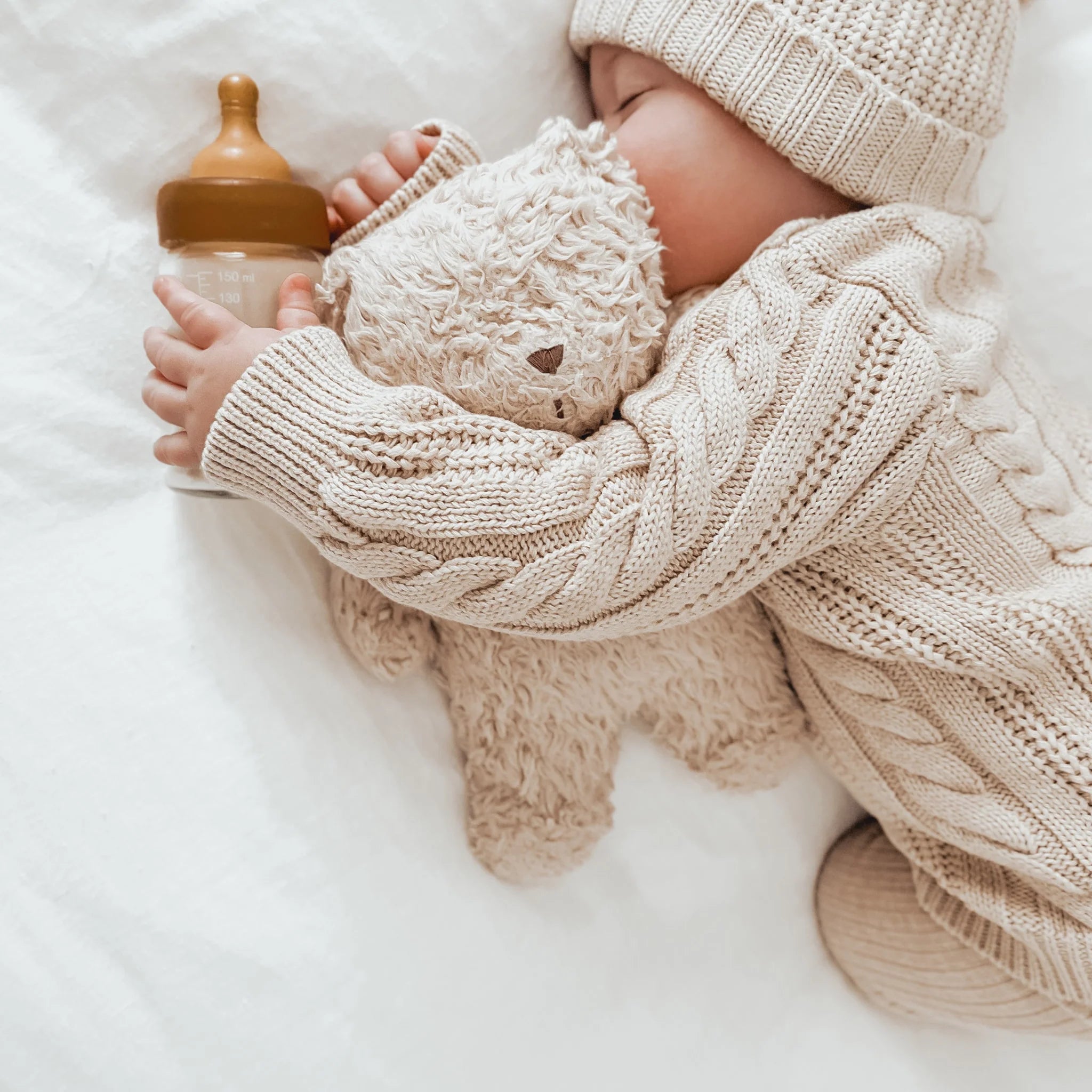 Hevea Wide Neck Glass Baby Bottle 2-Pack 150ml - Slow Flow for Newborns 0-3 Months - BPA-Free & Eco-Friendly for Safe Feeding at Home or On-the-Go