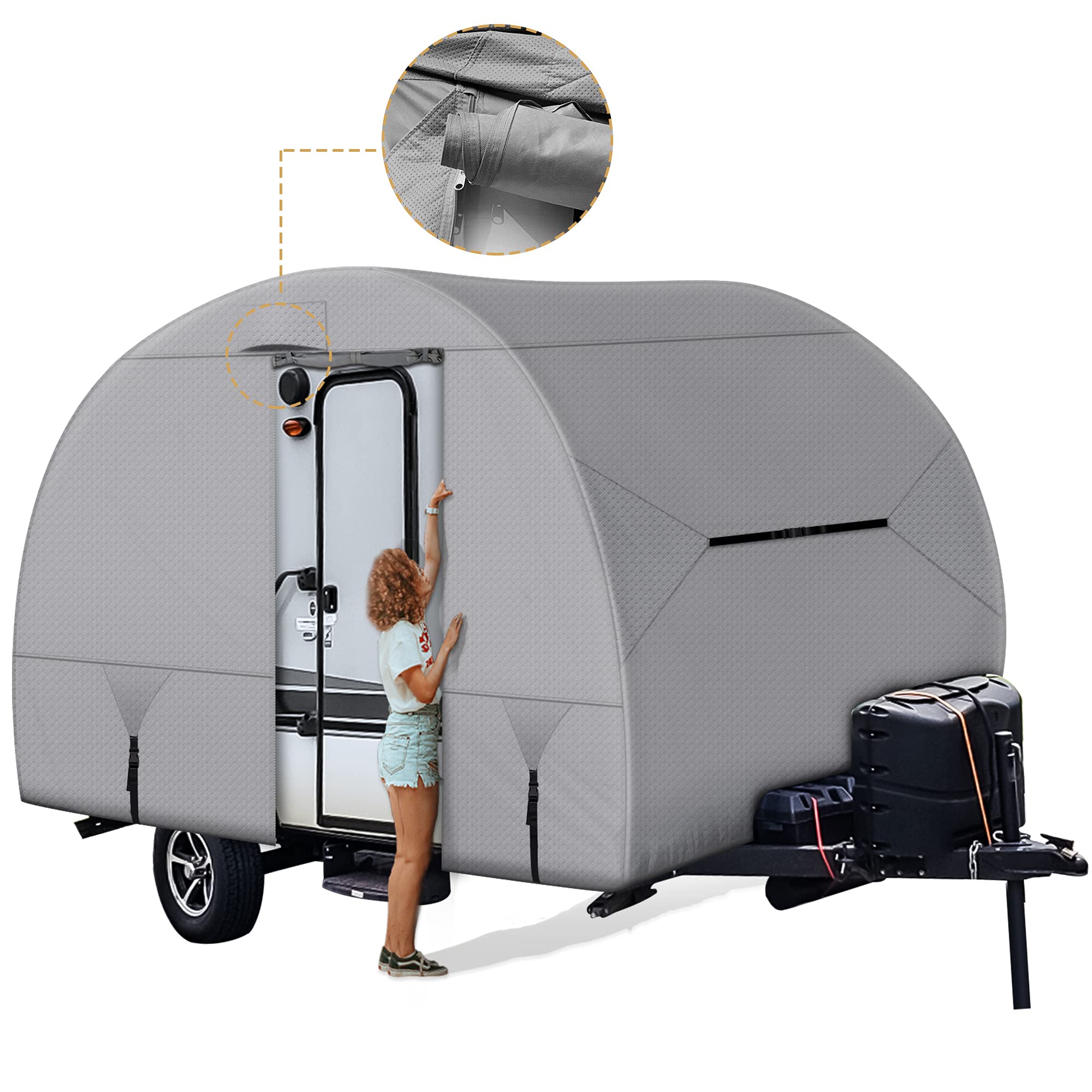 Leader Accessories Waterproof Travel Trailer Cover for R-Pod RV - Fits RP-171, RP-172, RP-176, RP-176T, RP-177 (16'2
