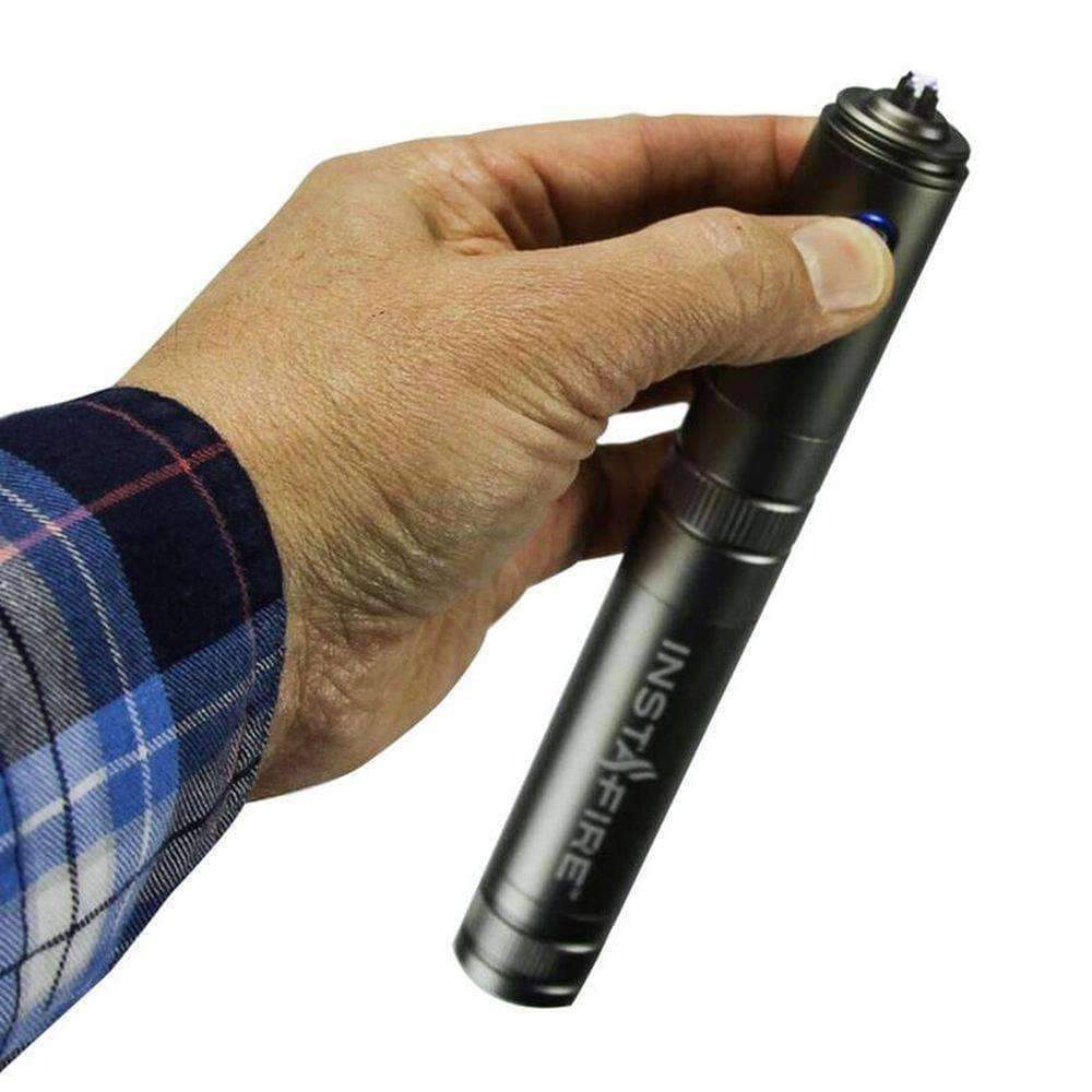 InstaFire Dual Arc Plasma Lighter - Windproof USB Rechargeable Electric Lighter for Camping, Hiking, BBQ & Outdoor Adventures