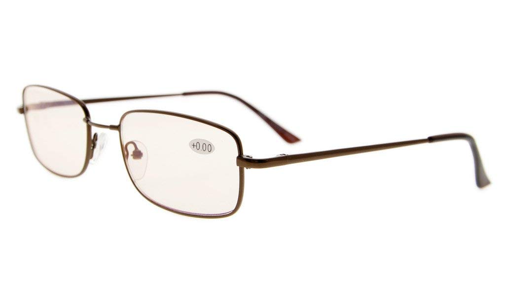 Eyekepper Computer Reading Glasses - Lightweight Titanium Frame with Spring Hinges for Men & Women - Blue Light Blocking & Anti-Fatigue - Perfect for Office Work, Gaming & Digital Screen Use