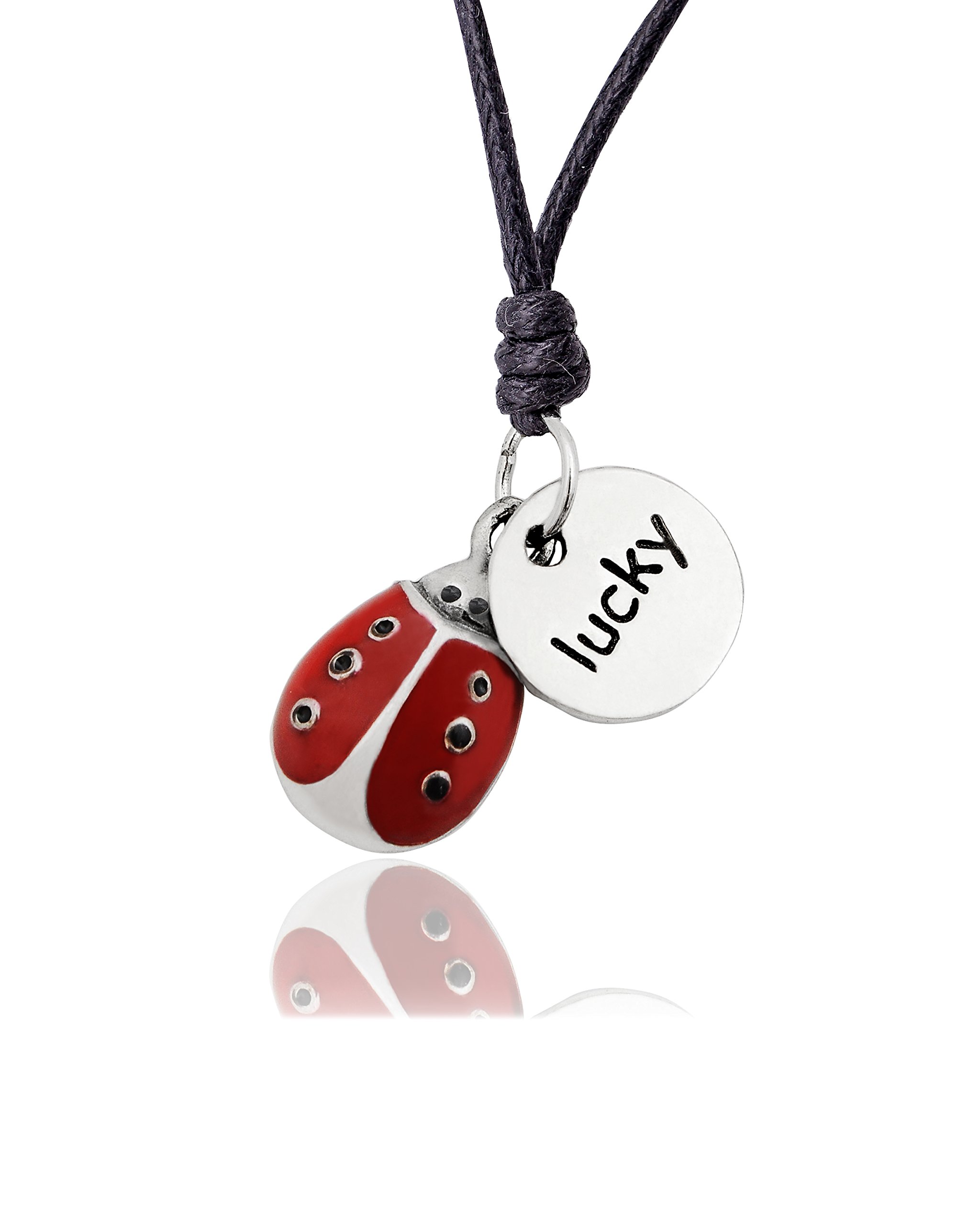 Lucky Ladybug Charm Necklace - Sterling Silver Pendant Jewelry for Good Fortune - Perfect for Gifts, Daily Wear & Special Occasions