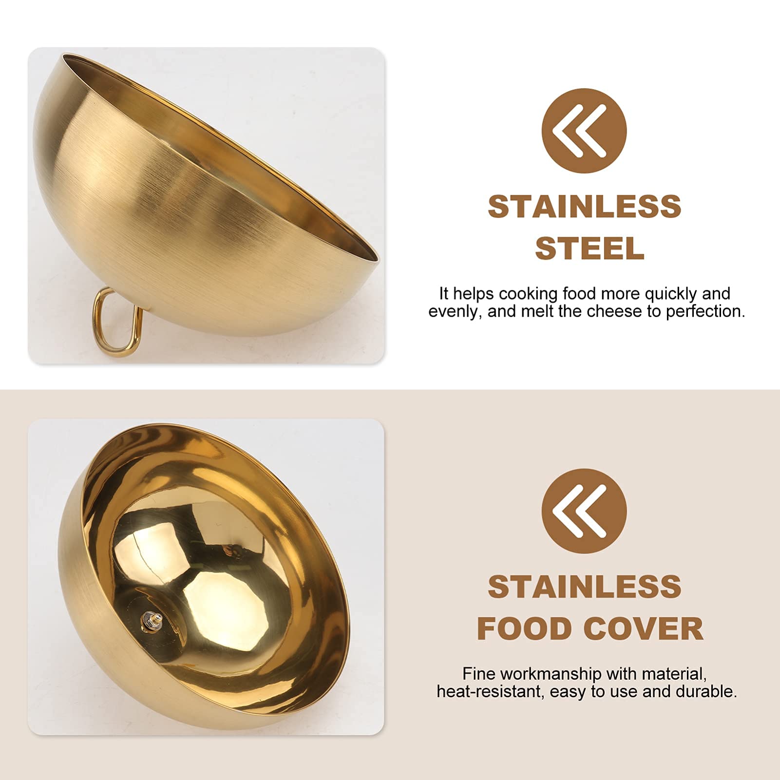 Stainless Steel Food Covers - 20CM Round Food Protectors & Domes for Outdoor Picnic, Home Kitchen, Cake Display, and Party Serving - Rustproof & Durable Kitchen Essentials