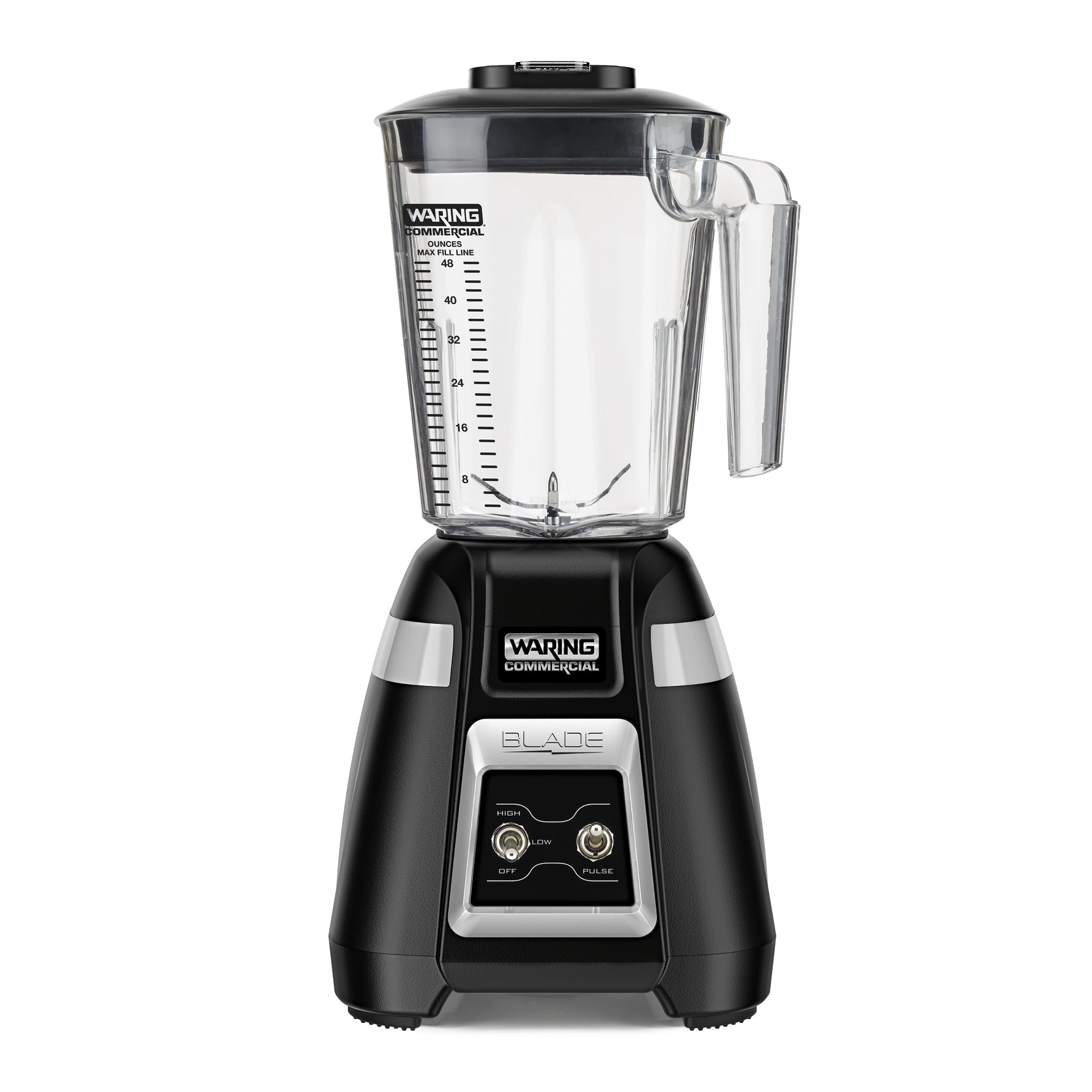 Waring Commercial BB300 1 HP High-Performance Blender with Pulse Feature, 48 oz BPA-Free Copolyester Container, Toggle Switch Controls - Perfect for Smoothies, Shakes & Food Prep in Restaurants & Bars (120V, 5-15 Phase Plug, Black)