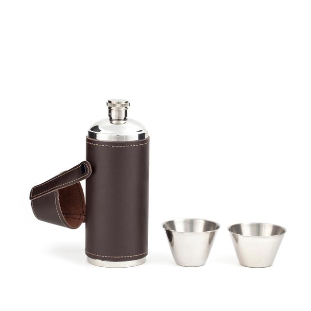 Premium Leather Flask for Whiskey & Liquor - Durable & Stylish Hip Flask for Outdoor Adventures, Camping & Gifting