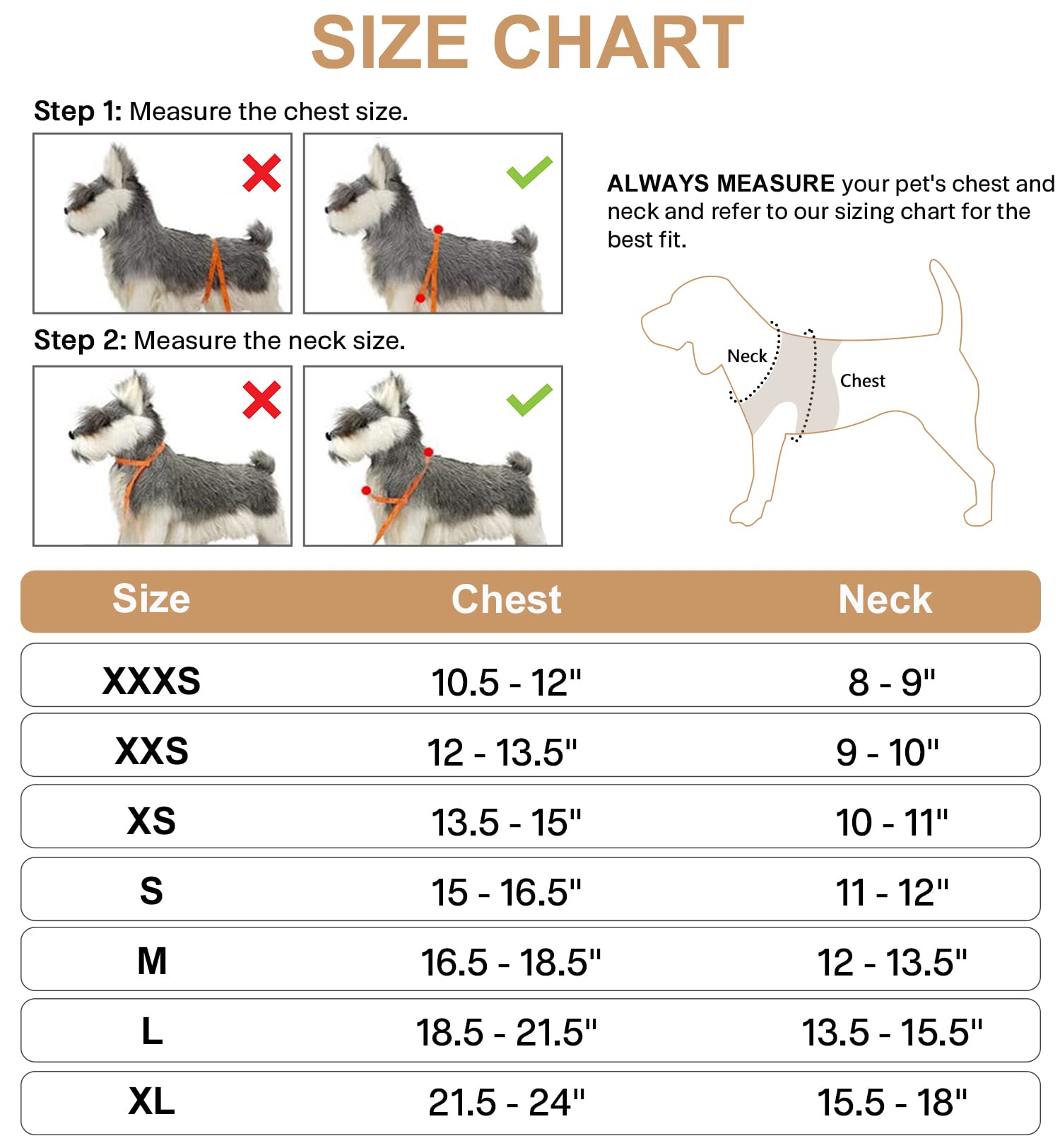 Joytale Small Dog Harness - Breathable Mesh Step-in Vest with Reflective Padding for Cats, Puppies & XS Dogs (Brown, XXS) | Perfect for Walking, Training & Outdoor Adventures