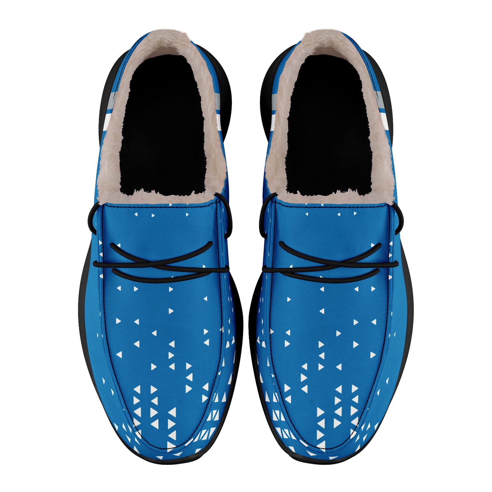 Custom Blue & White Detroit Shoes - Personalized Sneakers for Men & Women | Comfortable & Stylish Casual Wear for Walking, Running & Everyday Use (FN042 D020279, Size 11)