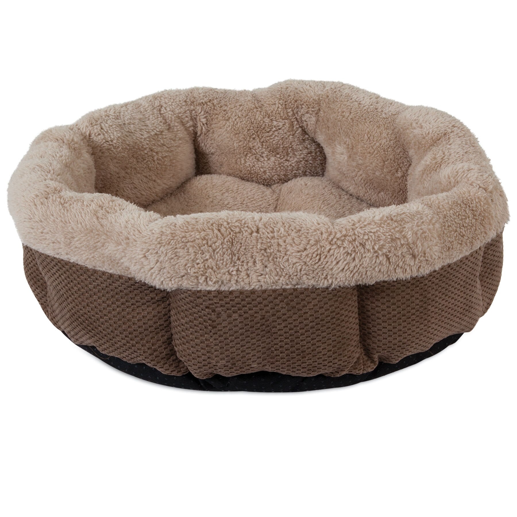 SnooZZy Cozy Shearling Round Dog Bed - Ultra Soft Pet Bed for Small & Medium Dogs - Perfect for Indoor Use, Bedroom, Living Room & Crate