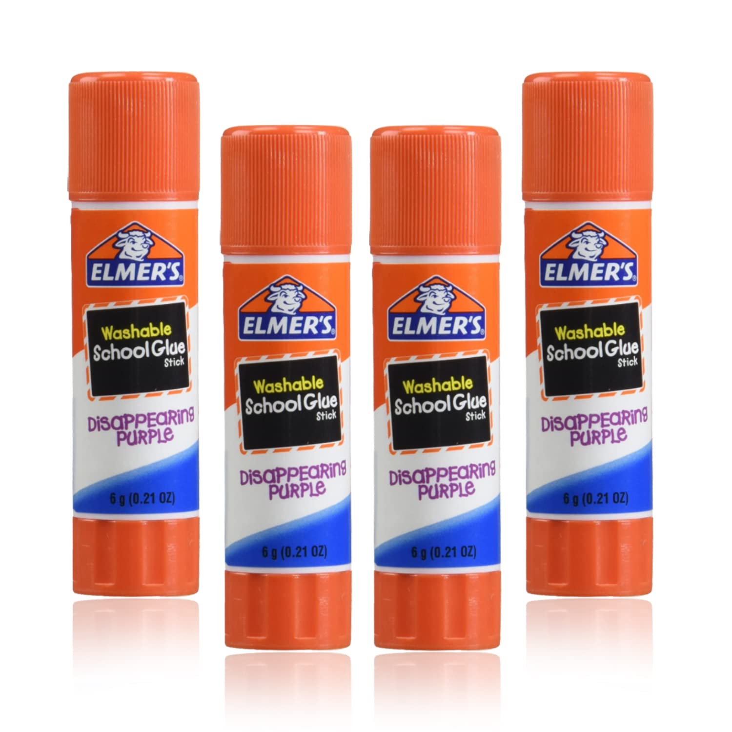 Elmer's Purple Glue Sticks, 4-Pack (0.21 oz Each) - Washable, Non-Toxic School & Office Supplies for Crafts, DIY Projects, and Paper Bonding