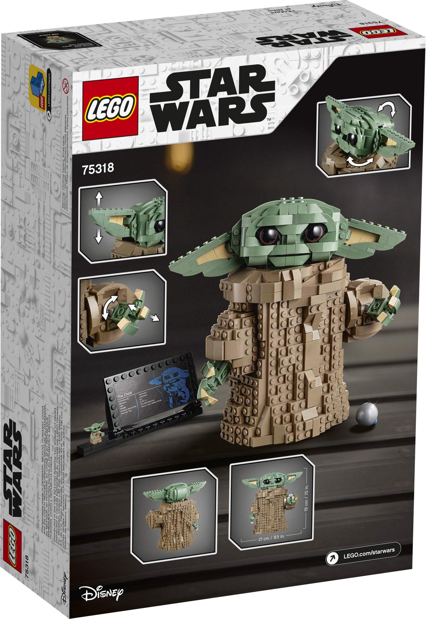 LEGO Star Wars The Mandalorian The Child 75318 Building Set - Baby Yoda Grogu Collectible Figure with Minifigure & Nameplate | Creative Building Toy for Kids, Teens & Adults | Perfect Gift for Star Wars Fans & Room Decoration | Great for Playtime, Display & Collection