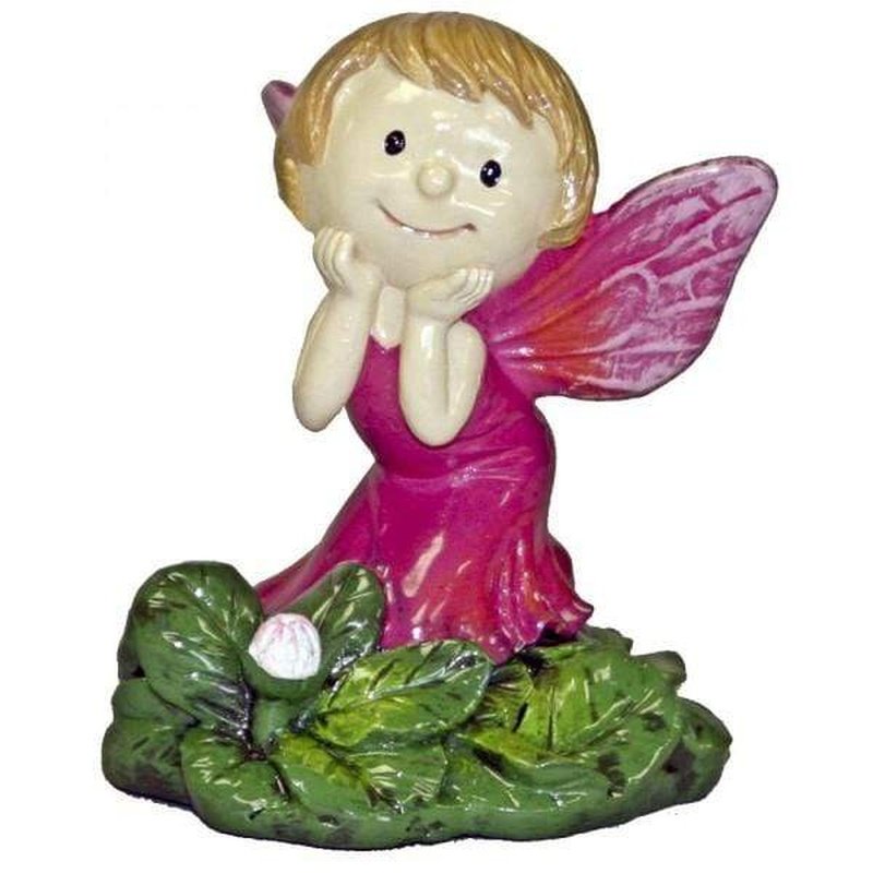 Blue Ribbon Pixie with Wings - 7cm Fairy Figurine for Home Decor, Garden Ornament, and Gift Giving