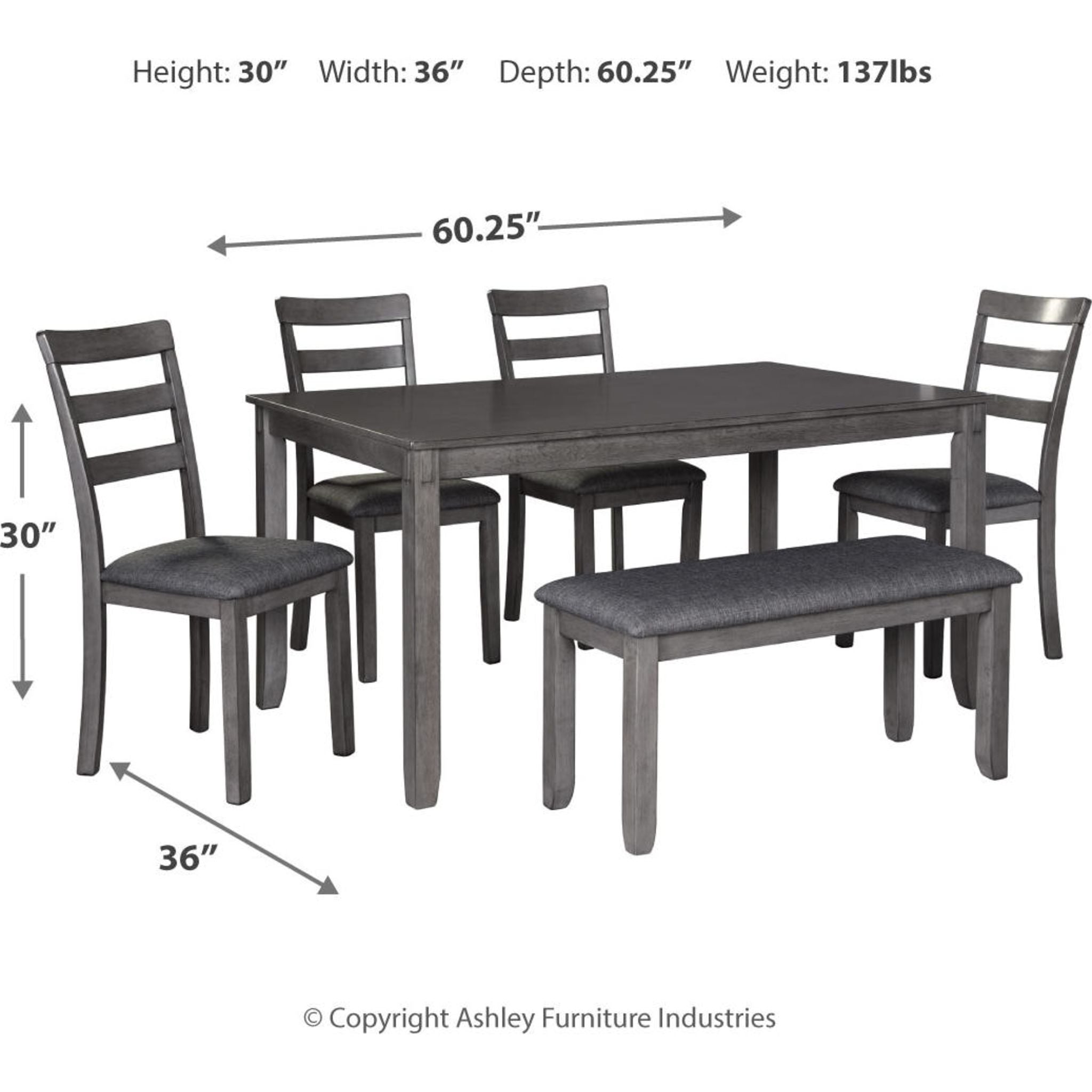 Bridson 5-Piece Modern Dining Set - Elegant Table & 4 Chairs for Kitchen & Dining Room | Perfect for Family Meals & Entertaining Guests