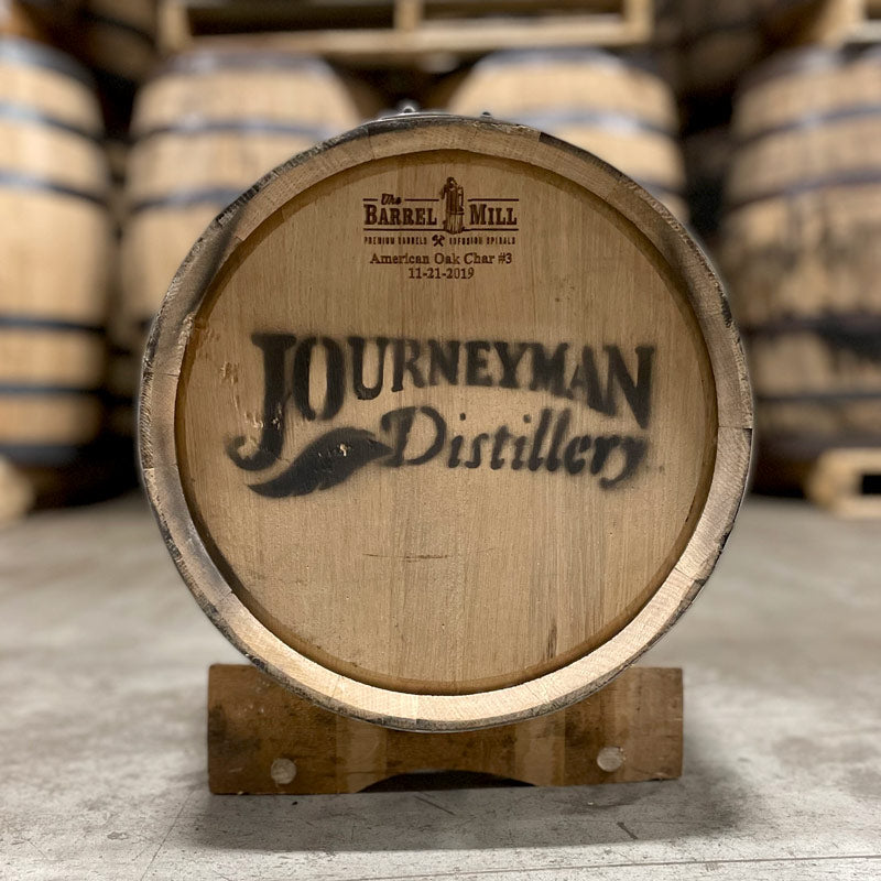 5 Gallon Journeyman Oak Rum Barrel with Spigot & Stand - Fresh Dumped Bourbon Barrel for Home Brewing, Aging Spirits & DIY Projects - Perfect for Whiskey, Wine & Craft Cocktails
