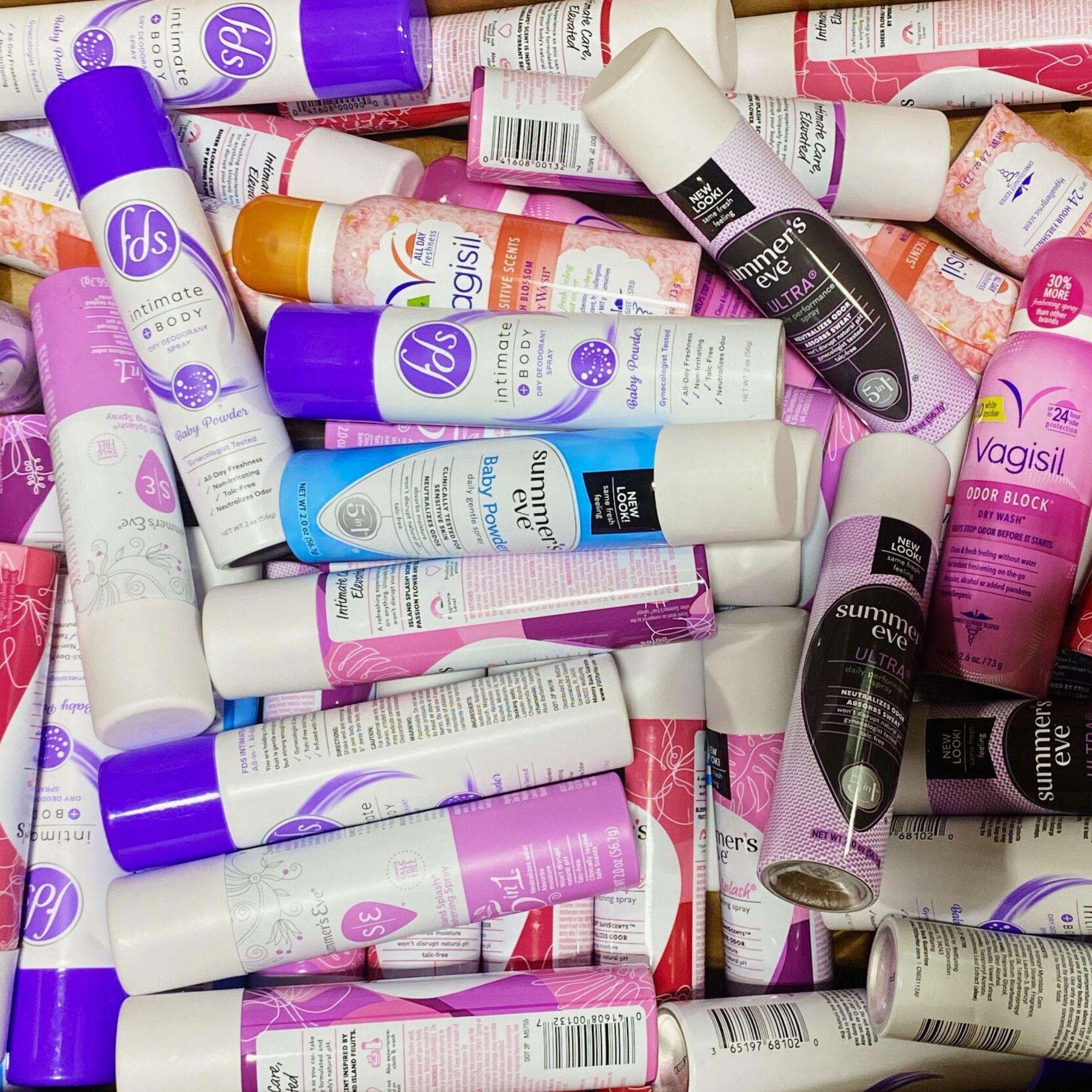 60 Pcs Feminine Daily Sprays for Women - Intimate Hygiene & Freshness - Perfect for Travel, Gym & Daily Use