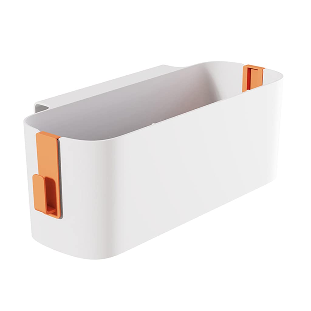 Plastic Bedside Storage Caddy with Removable Hook - Hanging Organizer Basket for Dorm Room, Baby Bed & Home Use - Perfect for Storing Books, Phone, Remote & Essentials