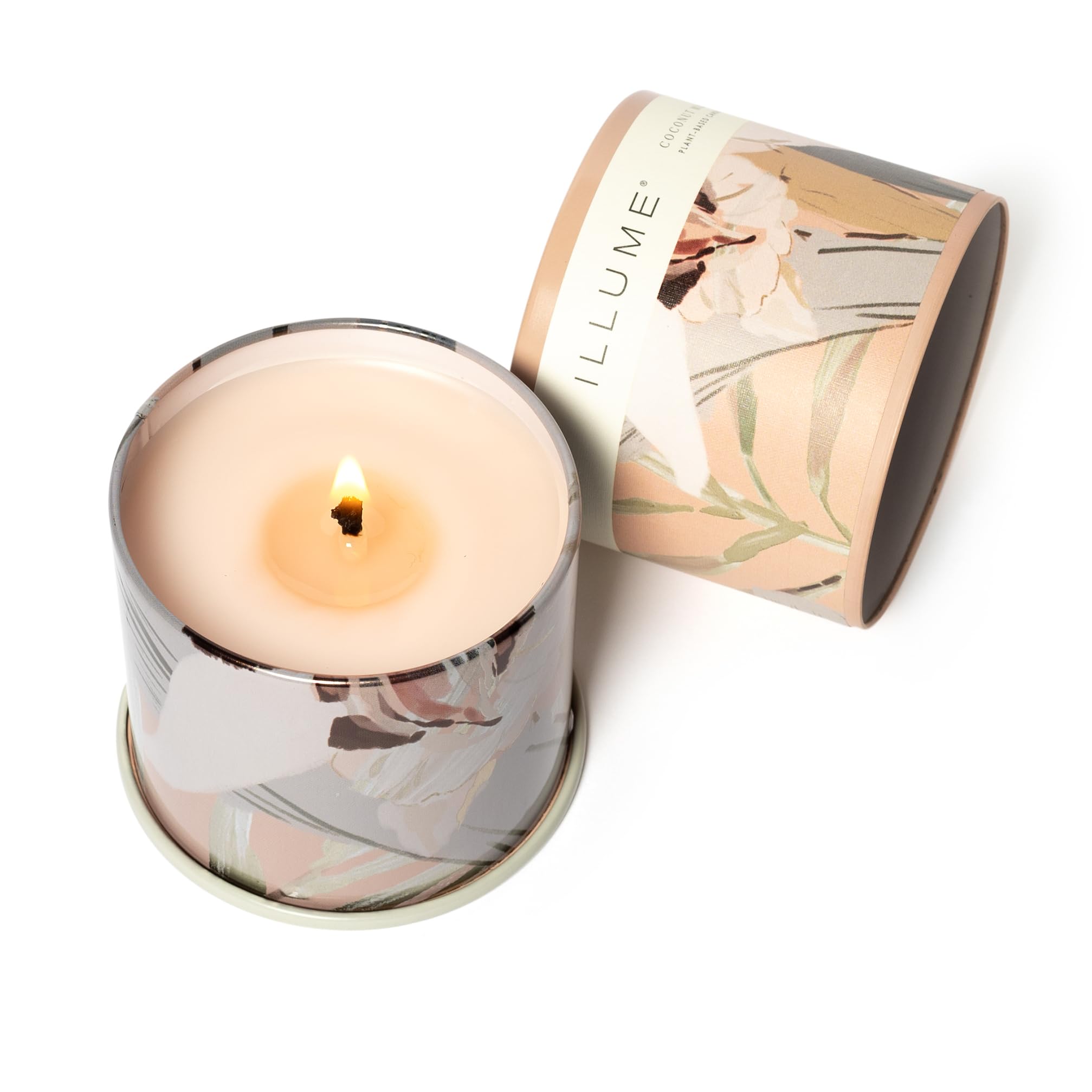 Illume Beautifully Done Essentials Coconut Milk Mango Scented Candle in Decorative Tin - Perfect for Home Decor, Spa Relaxation & Romantic Ambiance