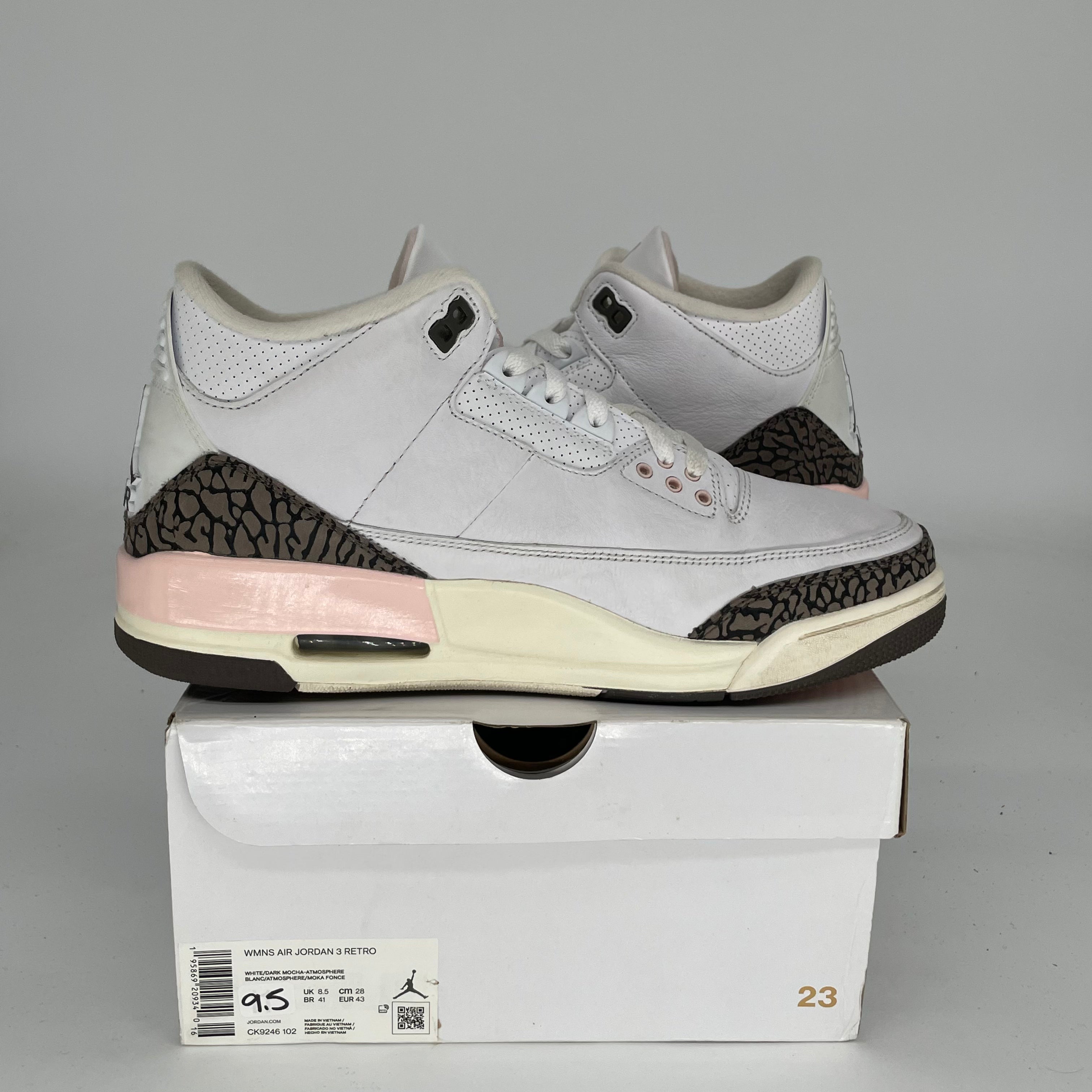 AIR JORDAN 3 NEAPOLITAN Women's Sneakers Size 9.5/11W - Style CK9246-102 | Retro Basketball Shoes for Women, Casual Streetwear & Gym Workouts