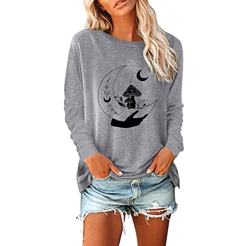 UYTOGOFE Women's Casual Loose Fit Printed Long Sleeve Blouse - Round Neck Tunic Top for Everyday Wear | Perfect for Office, Date Night & Weekend Outings
