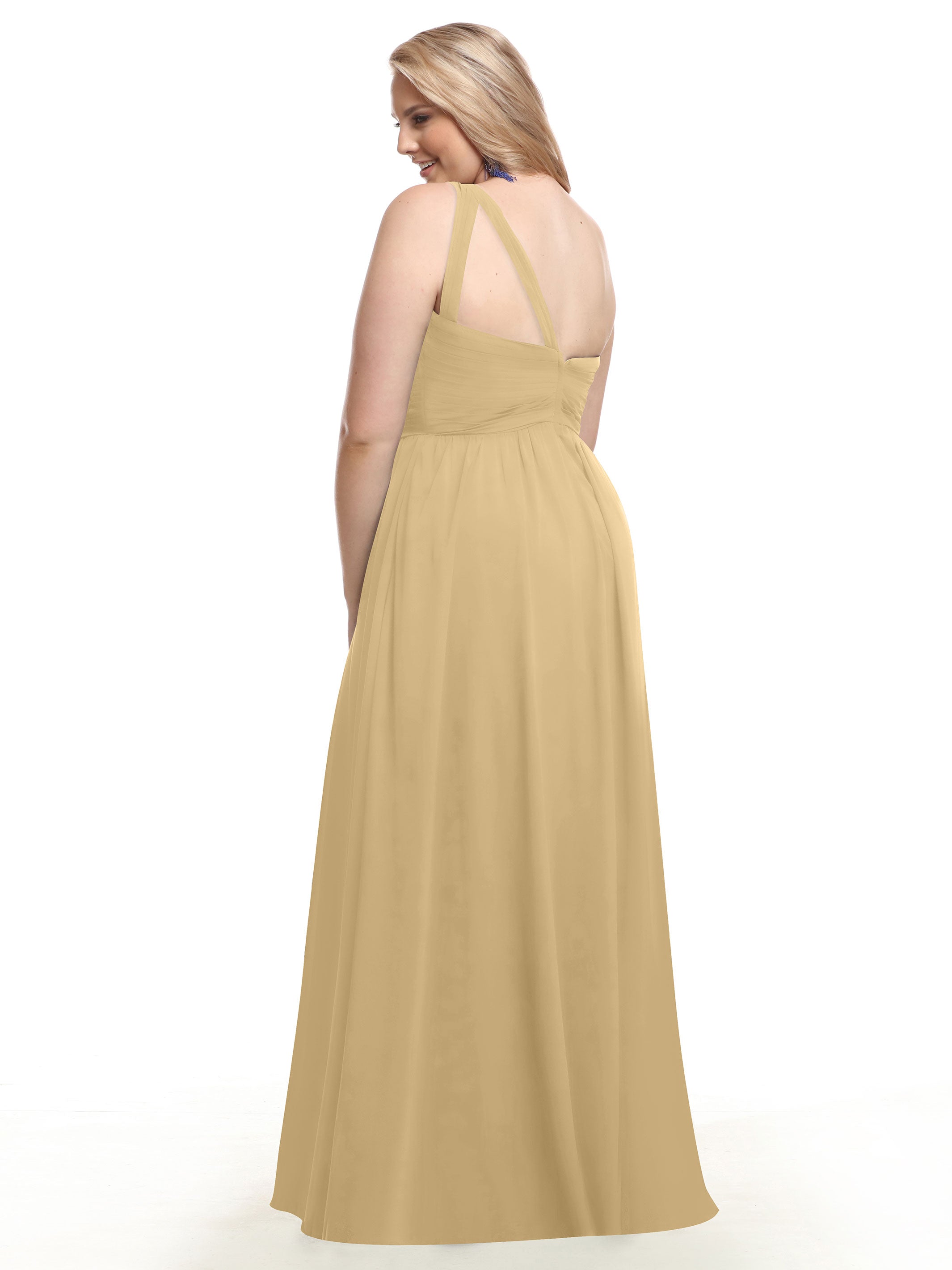 Elegant One Shoulder A-Line Chiffon Bridesmaid Dress with Ruching - Perfect for Weddings, Formal Events & Special Occasions