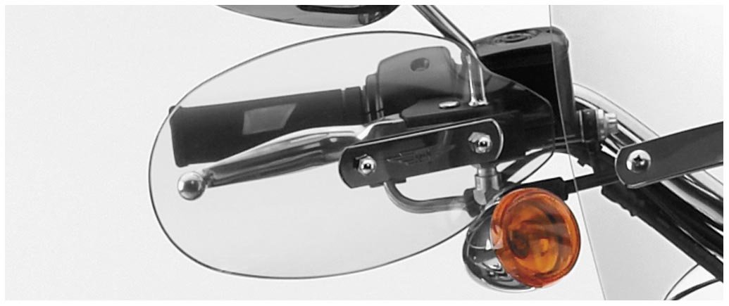 National Cycle NAT CYCLE HAND DEFLECTOR H/D Hand Deflectors for Harley-Davidson Sportster 2005-Current Models (N5546) - Wind Protection for Comfortable Riding
