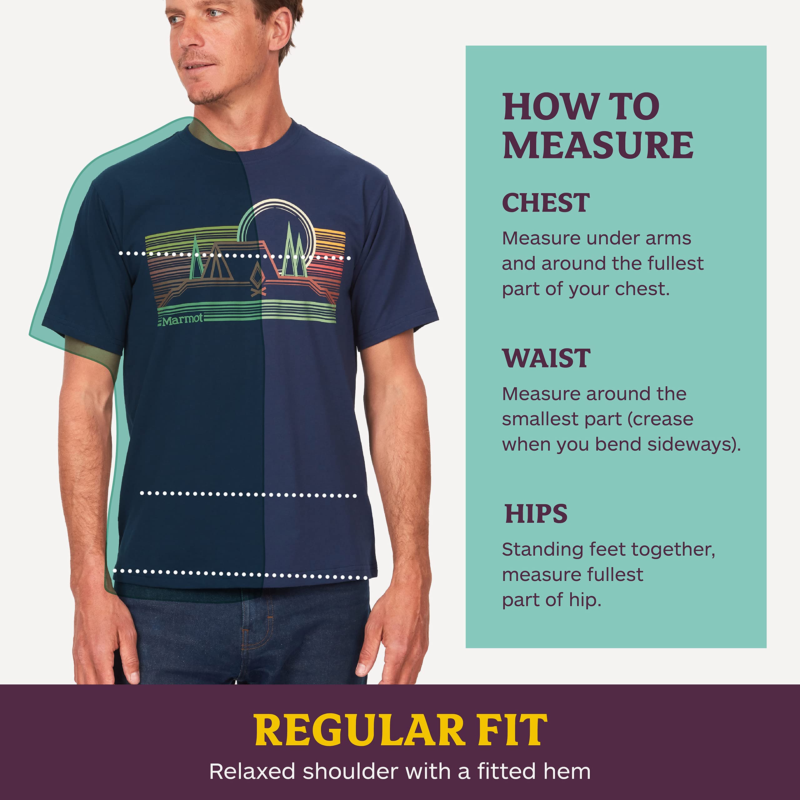 MARMOT Men's Logo Graphic T-Shirt - Soft Cotton Short Sleeve Tee for Casual Wear & Outdoor Activities