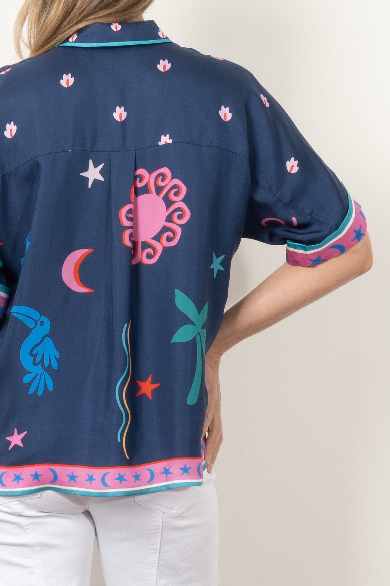 Johnny Was Fernanda Button Down Shirt - Women's Boho Floral Print Blouse for Casual Wear & Vacation Outfits | Palomas Island Style