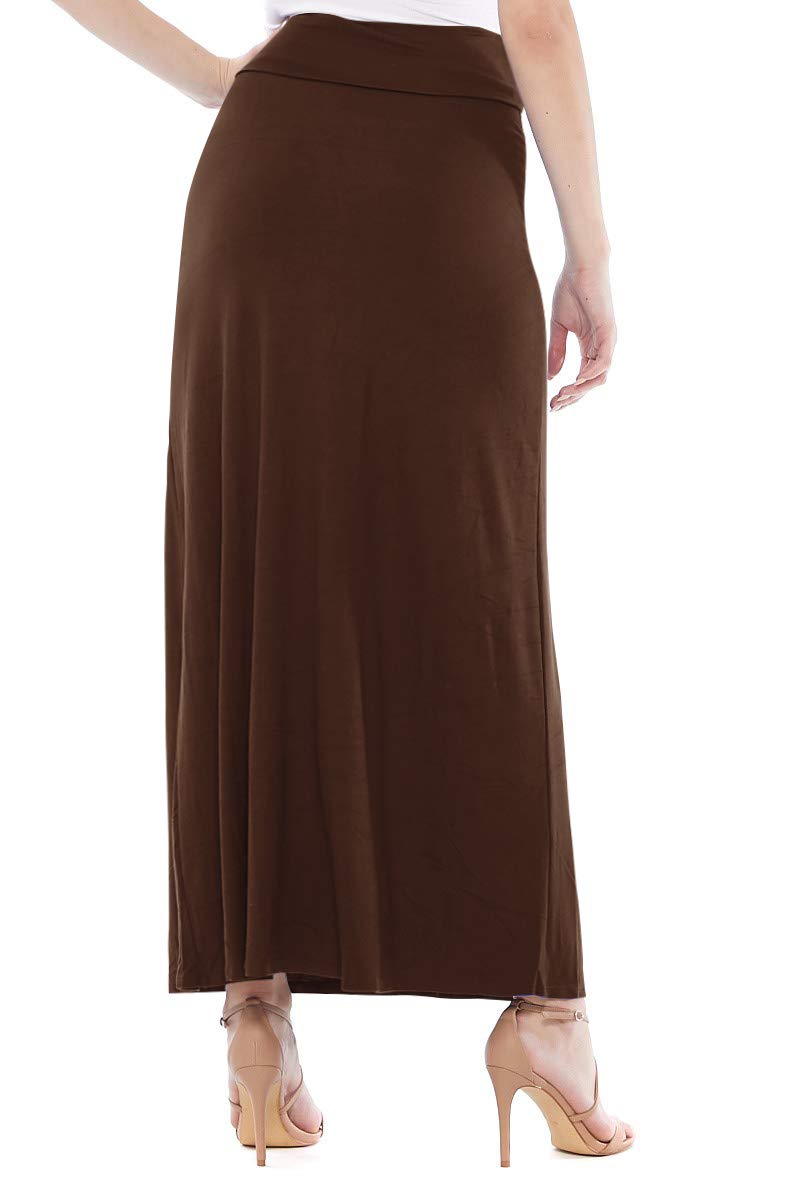 FashionJOA Women's Stretchy Flowy Maxi Skirt with Elastic Waistband - Comfortable & Stylish Summer Beach Dress for Casual Outings, Vacations & Boho Fashion