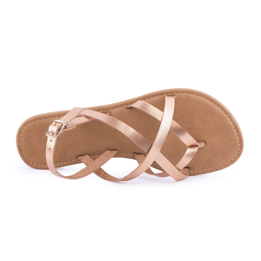Women's Gladiator Flat Sandals - Strappy Fisherman Sandals with Ankle Strap | Comfortable Summer Casual Shoes for Beach, Vacation & Outdoor Activities