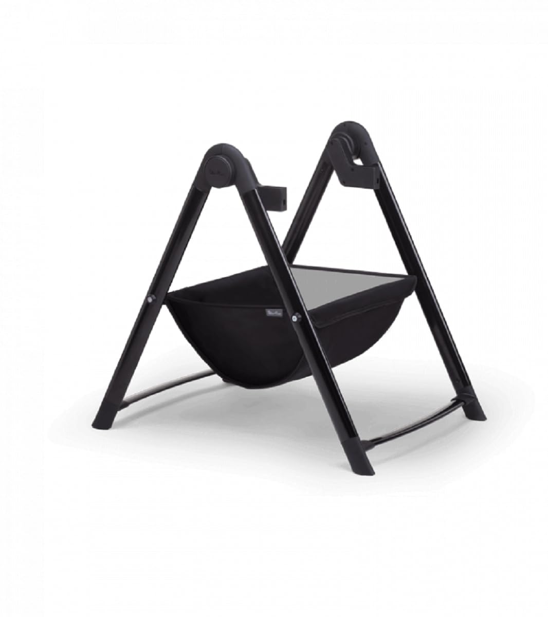 Silver Cross Dune & Reef Bassinet Stand - Portable Foldable Baby Bassinet with Storage Basket, Lightweight Travel Crib for Newborns - Perfect for Nursery, Bedroom & Travel - Black