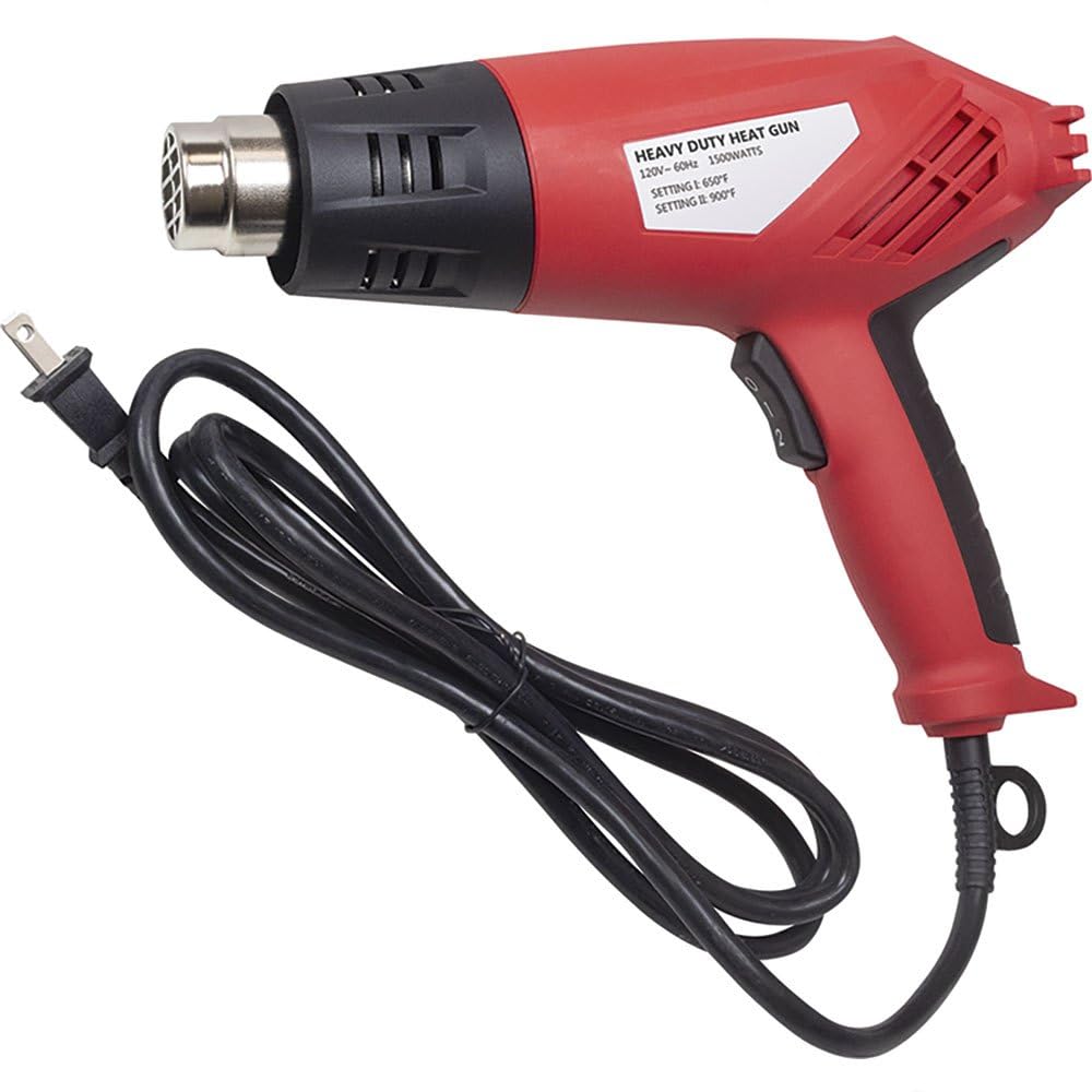 SEACHOICE Electric Heat Gun - 1500W Professional Hot Air Gun for Shrink Wrapping, Paint Stripping, Thawing Pipes, DIY Crafts - Perfect for Home Improvement & Industrial Use