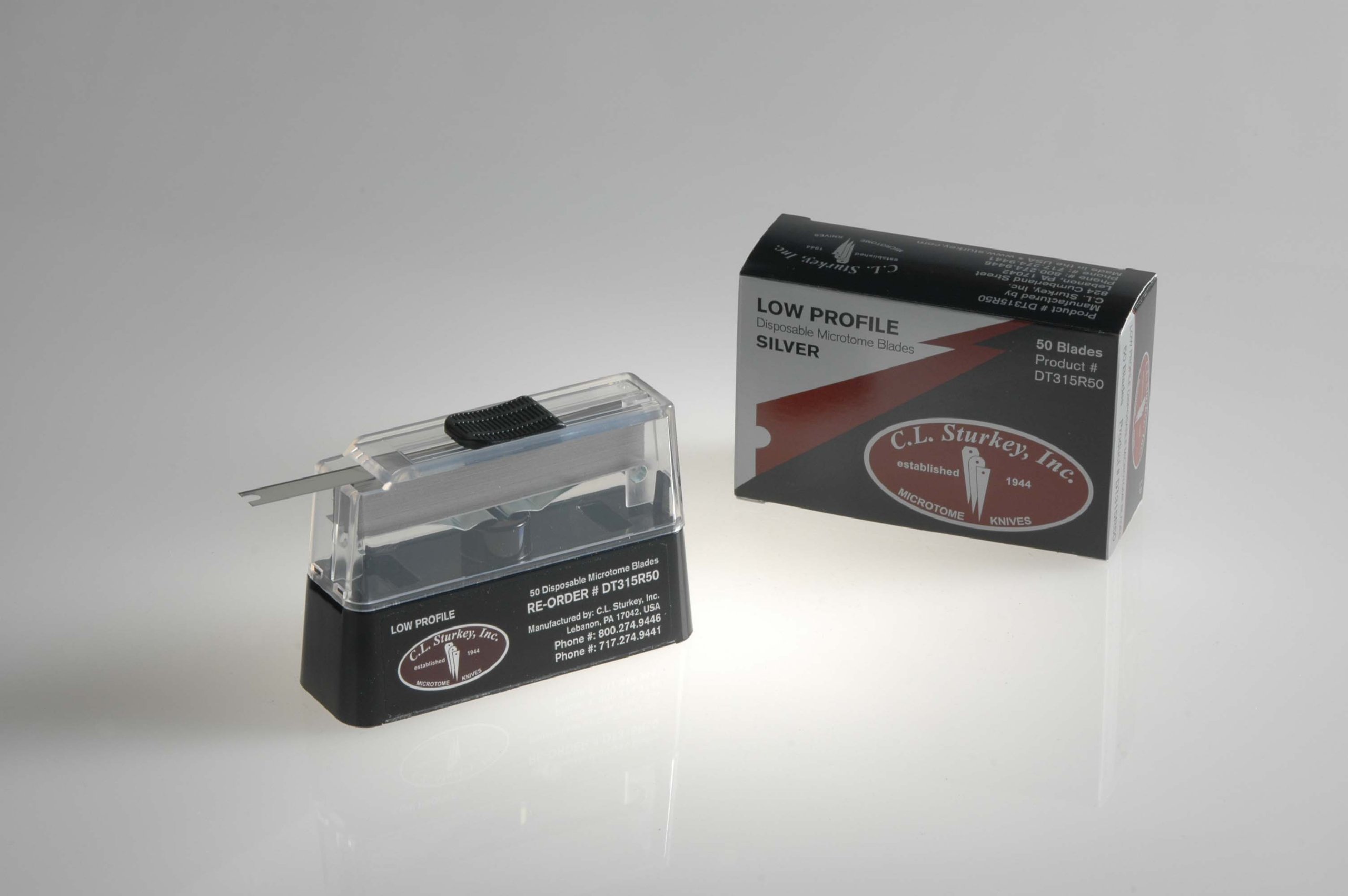 Premium Silver Low-Profile Microtome Blades - Disposable Histology Knives for Tissue Sectioning | Ideal for Lab Research, Pathology & Medical Diagnostics