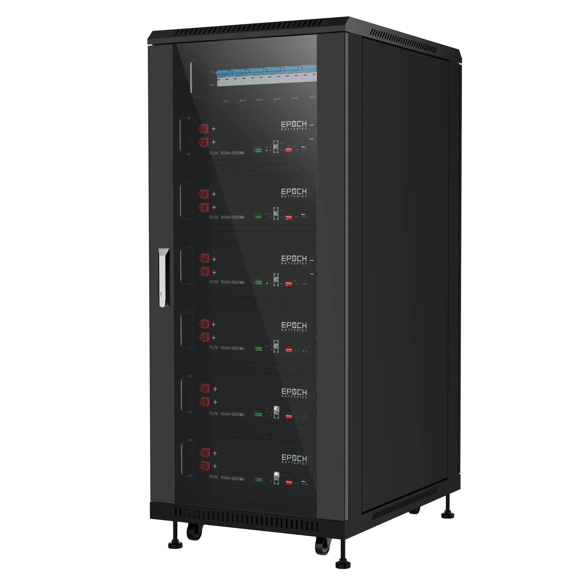 48V 100Ah 5.12kWh Self-Heating Server Rack Lithium Battery - Epoch High Capacity LiFePO4 Battery for Data Centers, Solar Storage & Off-Grid Power Systems
