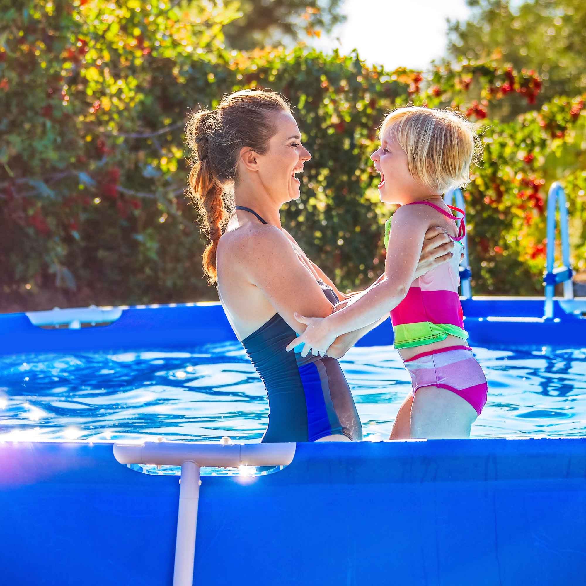 Dellonda 12ft Round Steel Frame Above Ground Swimming Pool with Filter Pump - Blue Outdoor Family Pool for Backyard, Garden & Summer Fun DL20