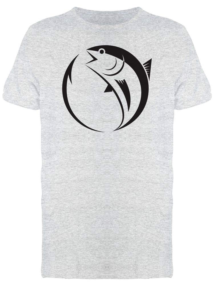 Symbol Tuna and Hook Sea Graphic T-Shirt for Men - Casual Wear, Beach Outfits & Summer Style