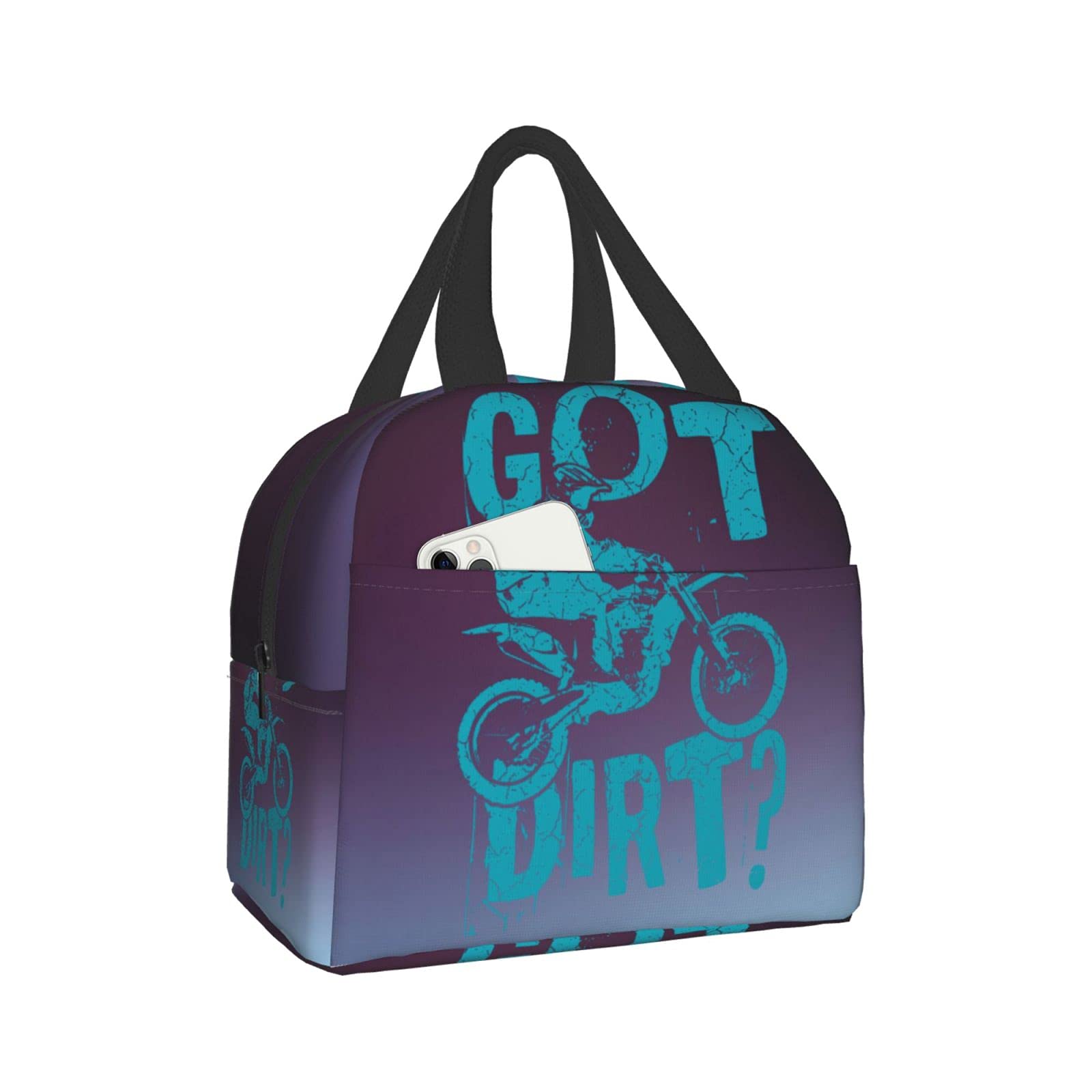OYQGEJGPJA Durable Portable Lunch Box for Dirt Bike & Motocross - Insulated Lunch Bag for Women, Perfect for Travel, Picnic, Work & School - Ideal for Outdoor Adventures & Daily Commute