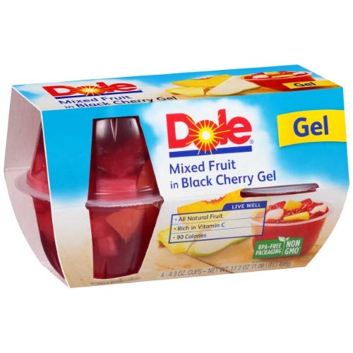 Premium Mixed Fruit in Black Cherry Gel - 8 Pack | Delicious Fruit Cocktail Snack for Desserts, Salads & Healthy On-the-Go Treats
