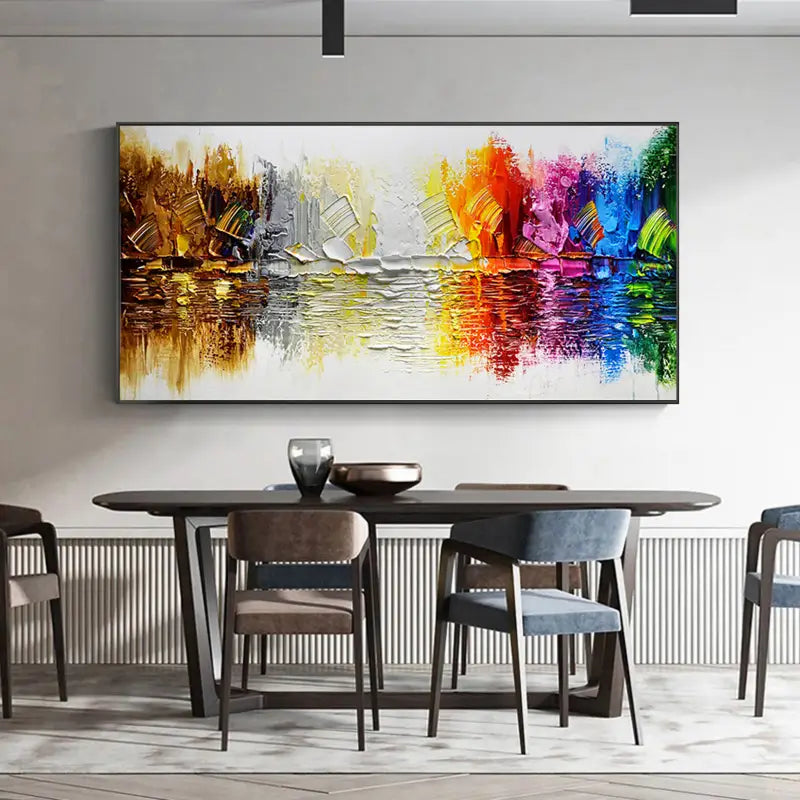 Abstract Painting #AB 004 - Modern Wall Art for Living Room, Bedroom & Office Decor - Handmade Canvas Artwork for Home & Commercial Spaces