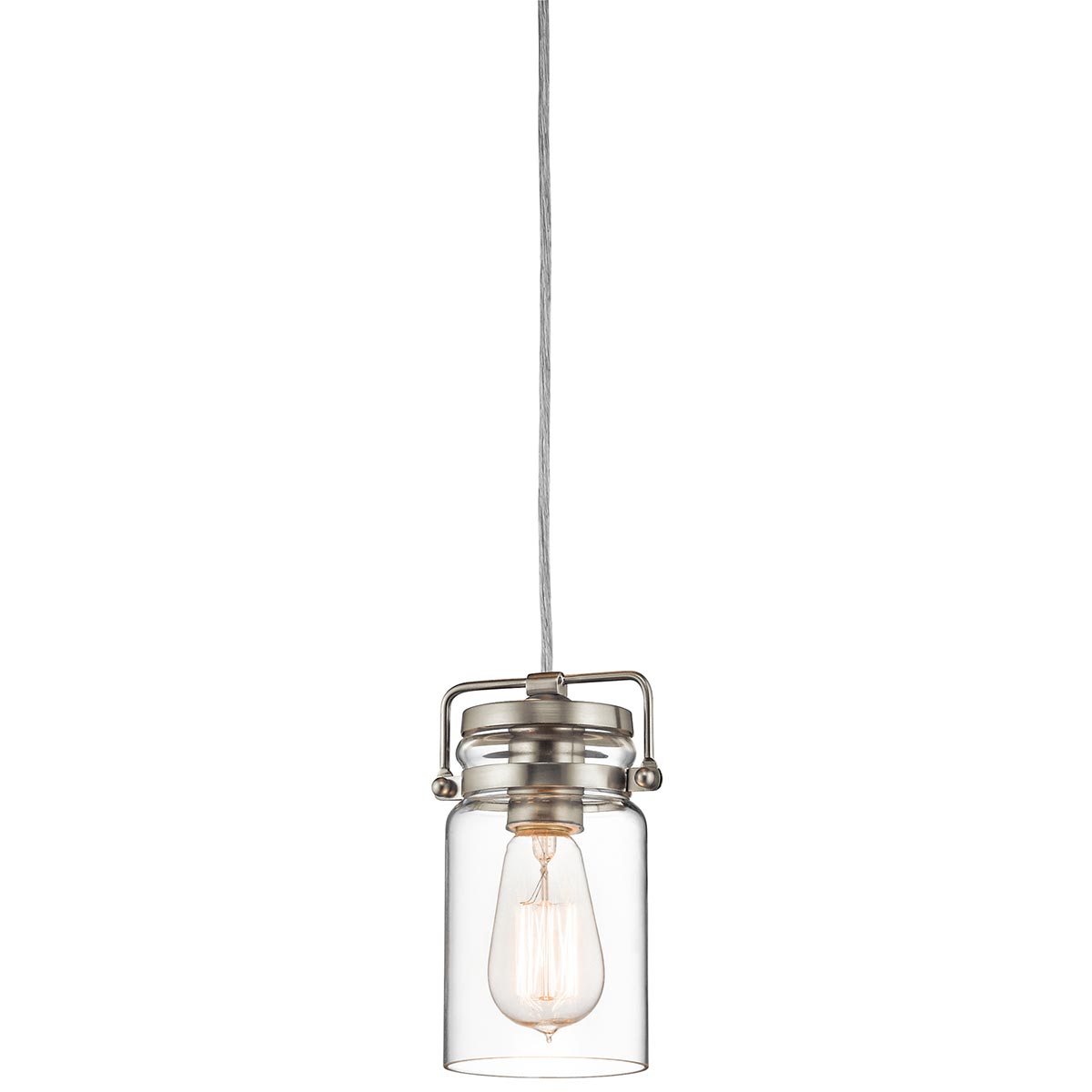 Brinley 1 Light Mini Pendant Light Fixture - Multiple Finish Options for Kitchen Island, Dining Room & Entryway Lighting