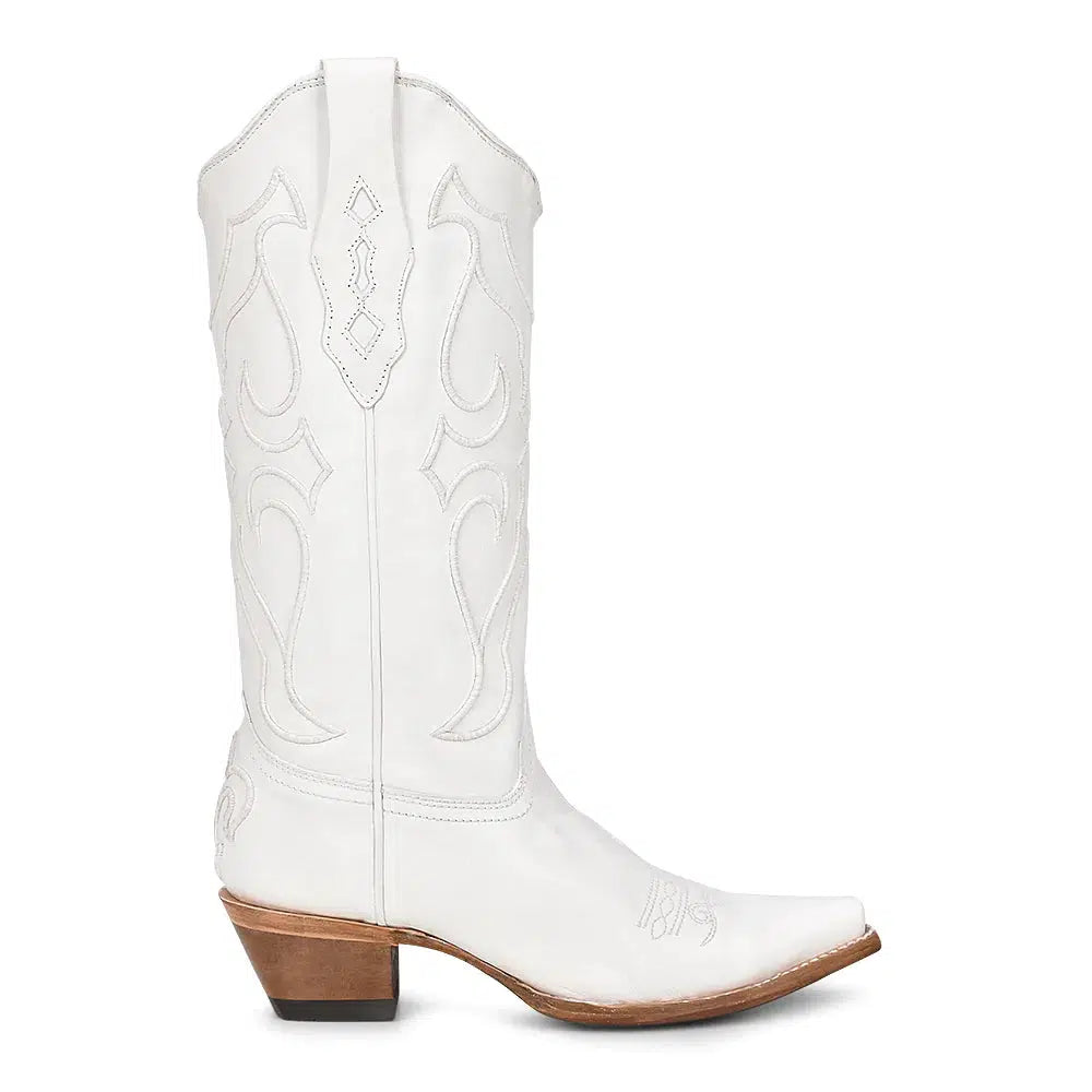 Z5046 M Corral White Western Cowgirl Leather Wedding Boots for Women - Perfect for Country Weddings, Rodeos & Western Fashion