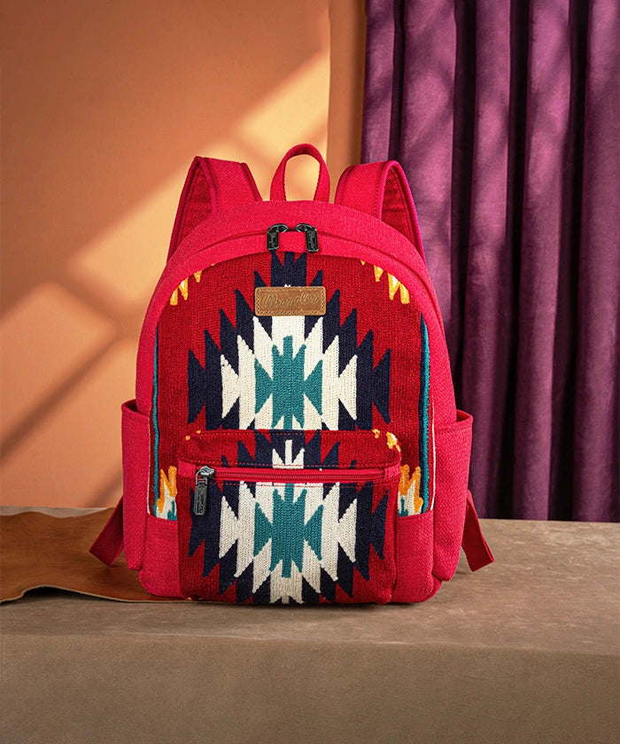 Wrangler Aztec Navajo Print Concealed Carry Backpack for Men & Women - Stylish Tactical Daypack for Hiking, Travel & Everyday Use