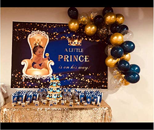 50 Pack Navy Blue Latex Balloons & 12 Inch Gold Metallic Confetti Balloons for Birthday Party Decorations, Wedding, Baby Shower, Graduation and Special Events