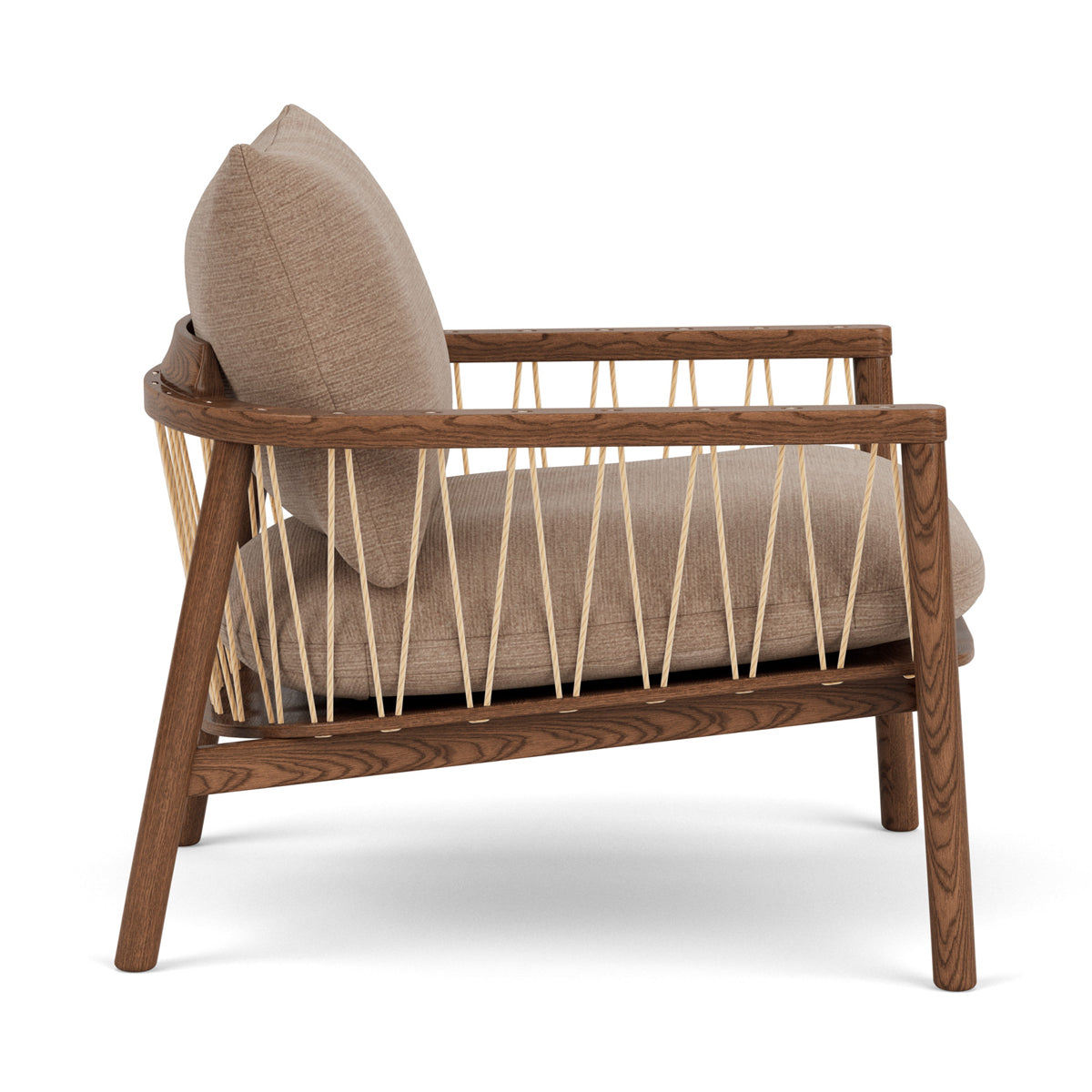 Enzo Fabric Armchair - Modern Upholstered Accent Chair for Living Room, Bedroom & Office - Comfortable Lounge Chair with Sturdy Wooden Legs - Perfect for Relaxing, Reading & Decorating