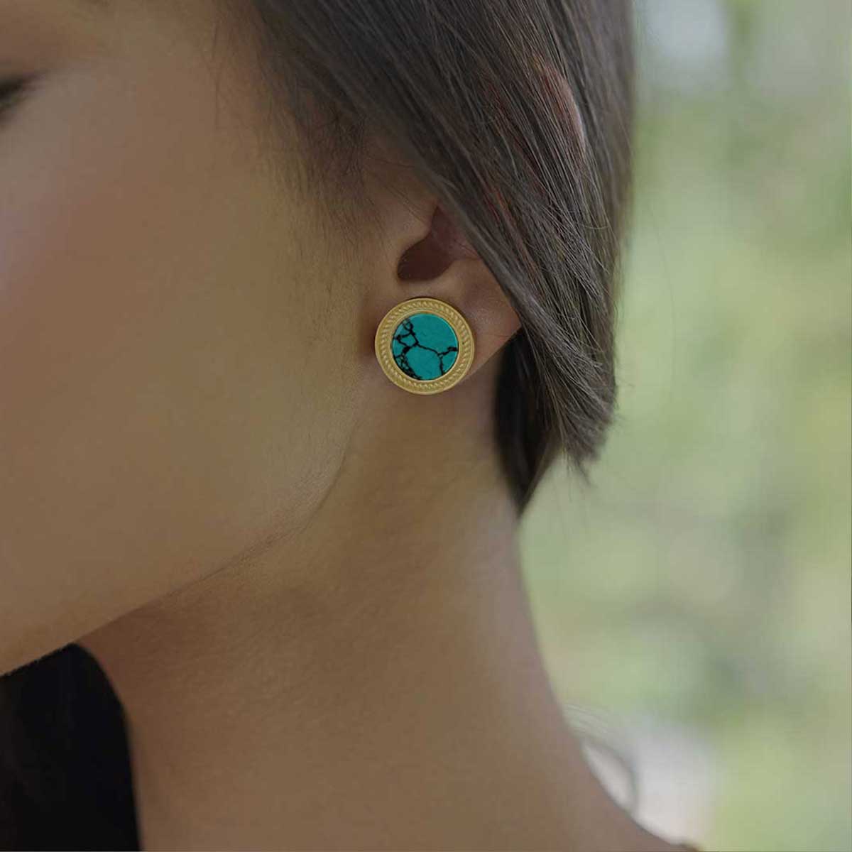 Harmony Pendant Necklace & Stud Earrings Set - Turquoise Gemstone Jewelry for Women | Perfect for Weddings, Parties & Everyday Wear