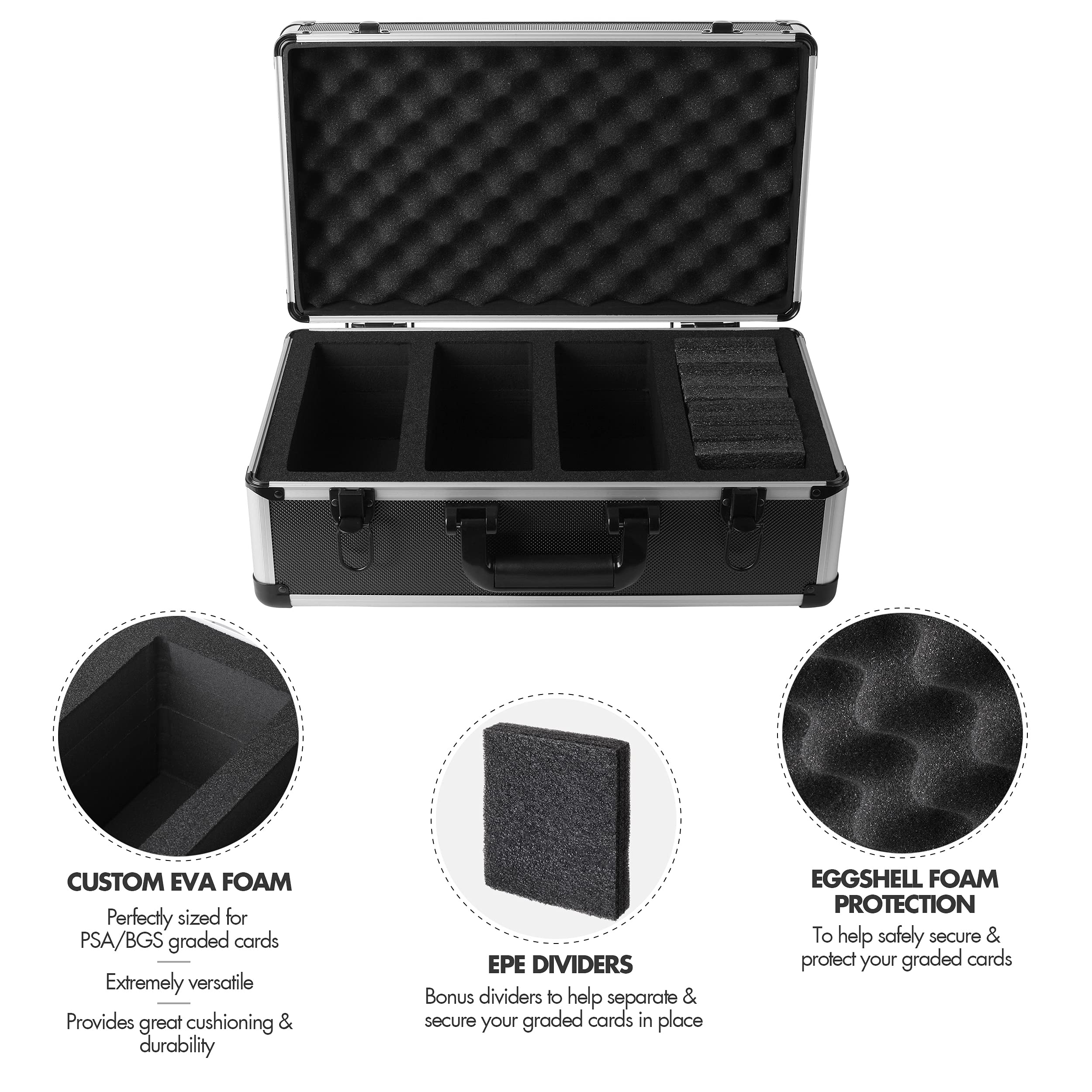 Premium Graded Sports Card Storage Box - Waterproof & Acid-Free Trading Card Case for Pokemon, Baseball, MTG Cards - Durable Card Holder for Collectors & Display - Perfect for Home, Office, or Gaming Tournaments