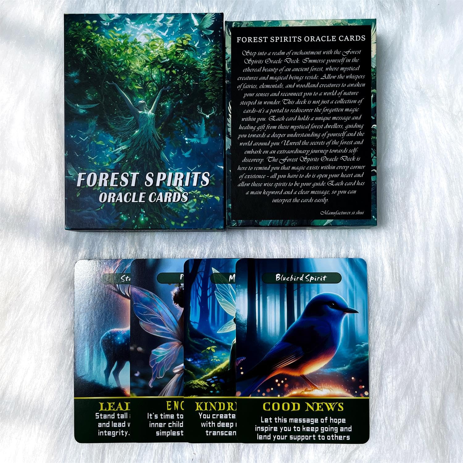 Forest Spirits Oracle Cards - Nature-Inspired Tarot Deck for Self-Discovery & Magic (3.42×4.72 in) | Perfect for Meditation, Spiritual Guidance & Personal Growth