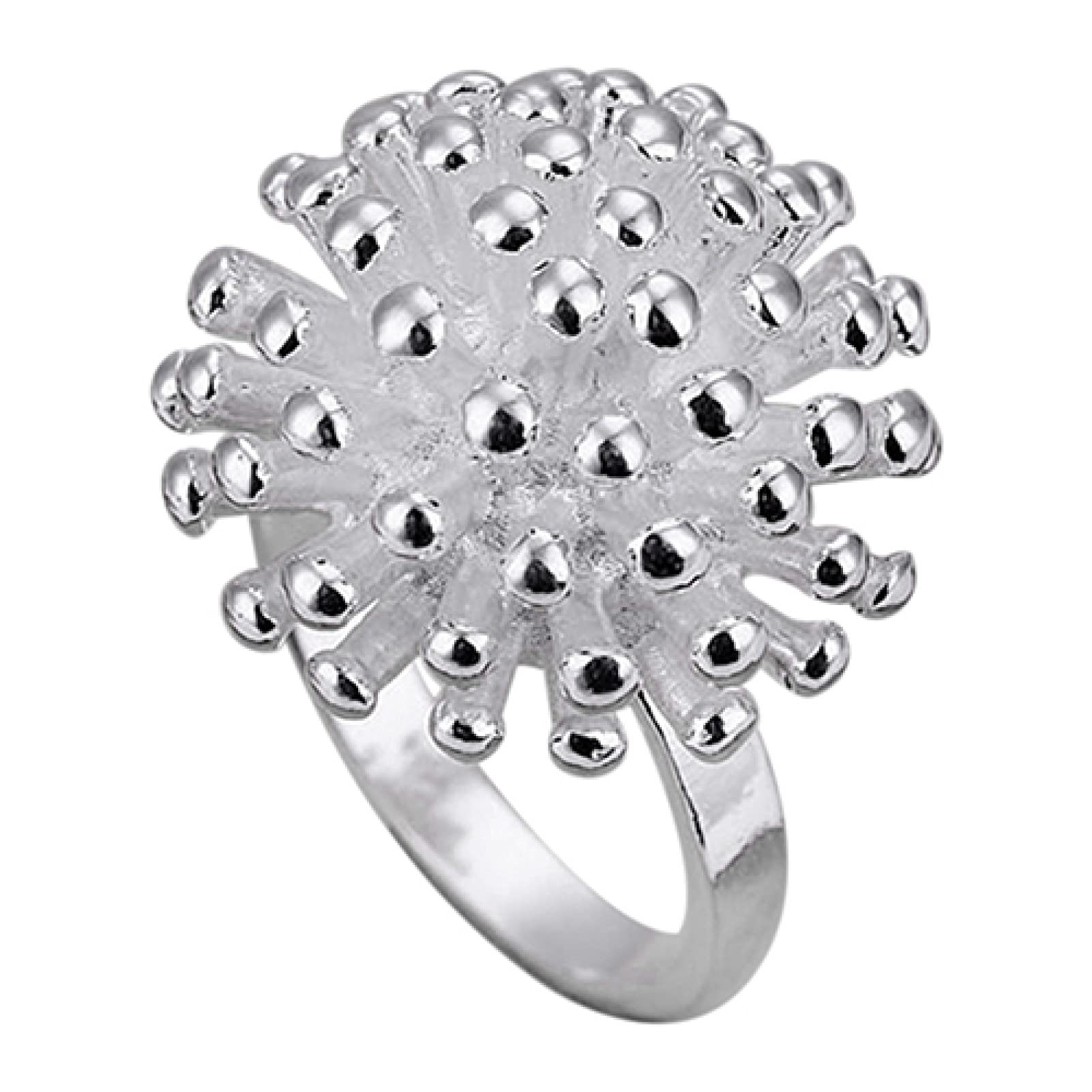 Stackable Knuckle Rings for Women - Silver Plated Daisy Firework Design Fashion Jewelry Set, Wedding Gift for Her | Perfect for Valentine's Day, Anniversary, and Everyday Boho Chic Style