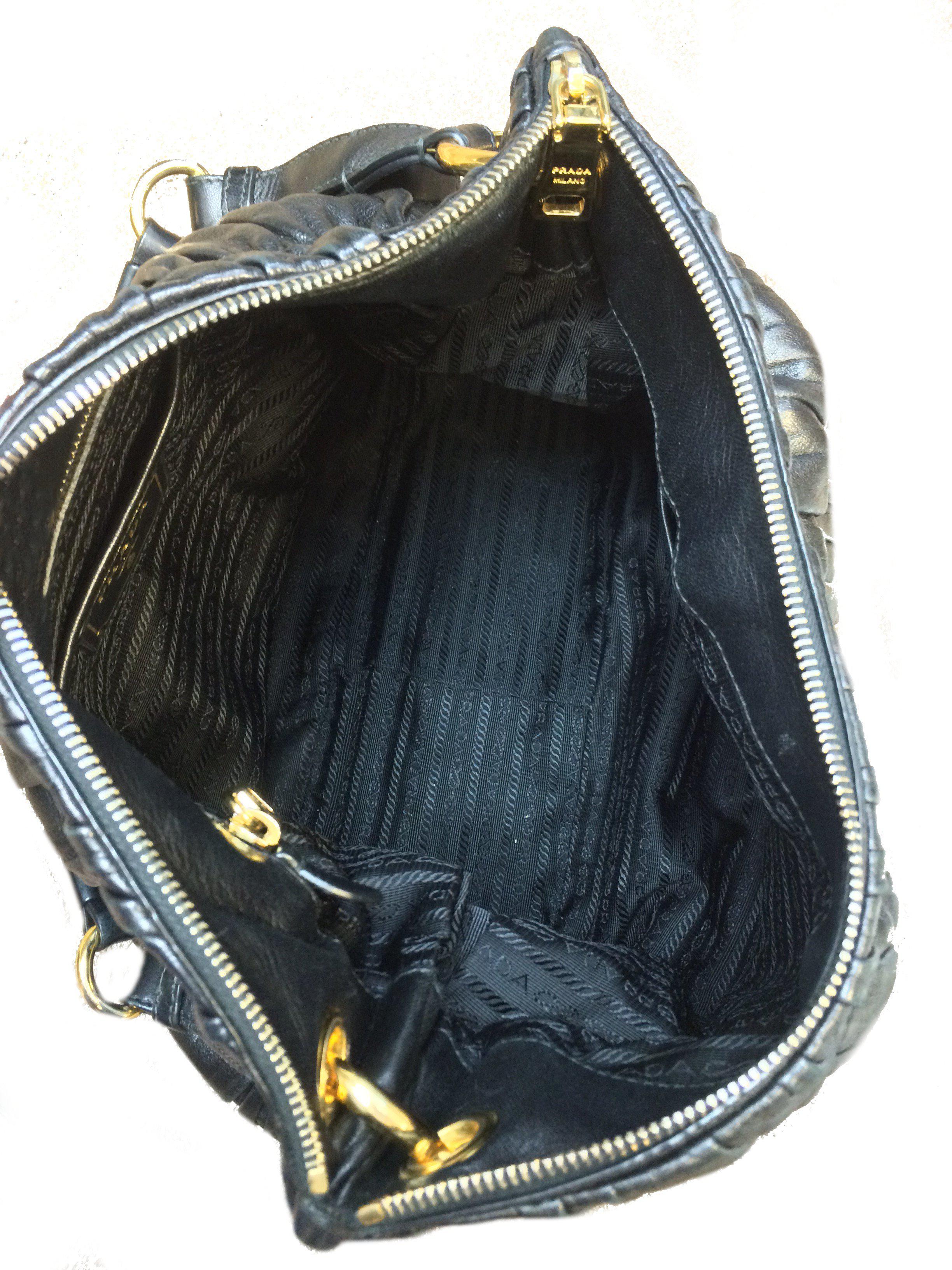 Prada Nappa Gaufre Zip Hobo Bag - Luxury Leather Shoulder Handbag for Women | Perfect for Work, Travel & Evening Events